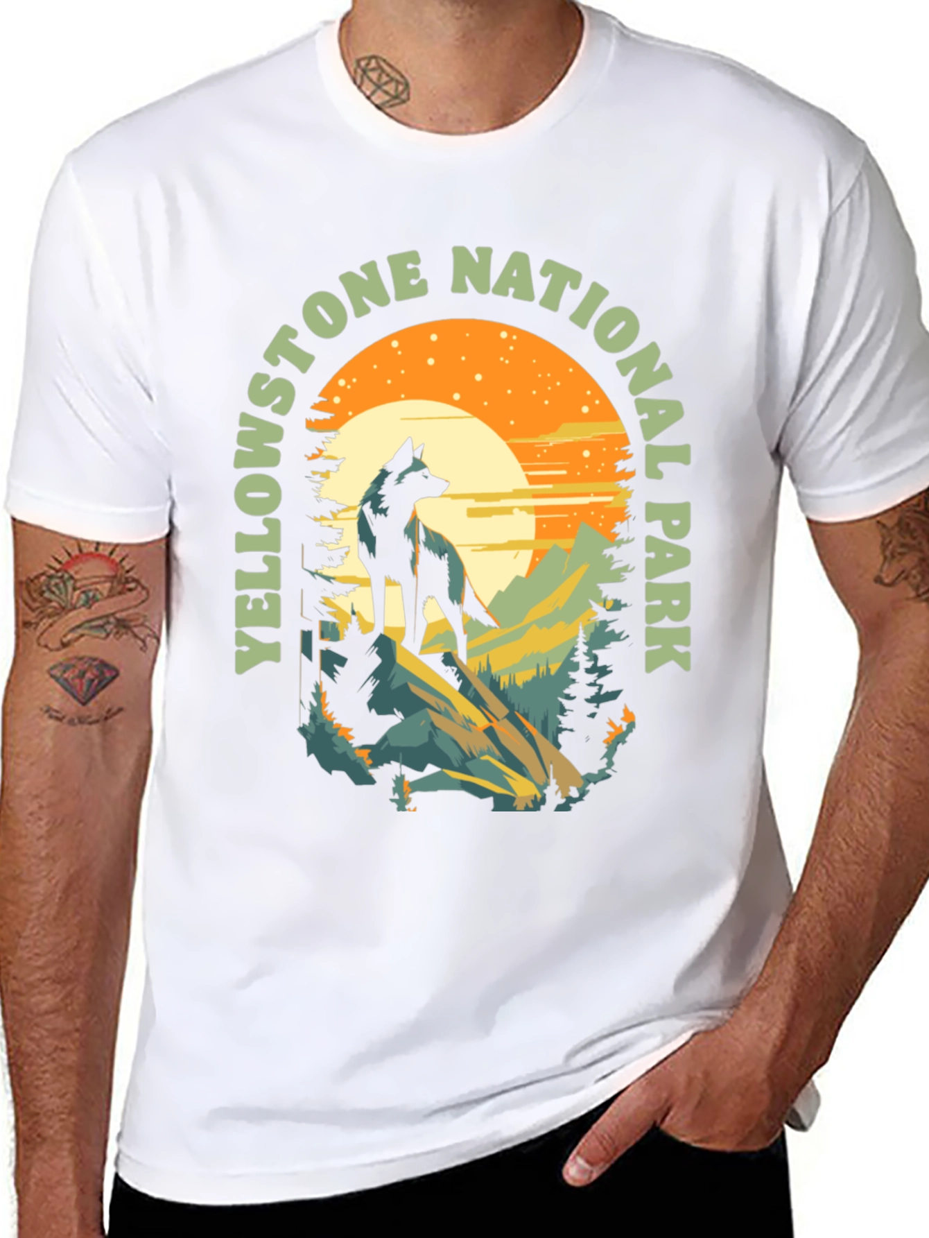 Yellowstone National Park Wolf T-Shirt