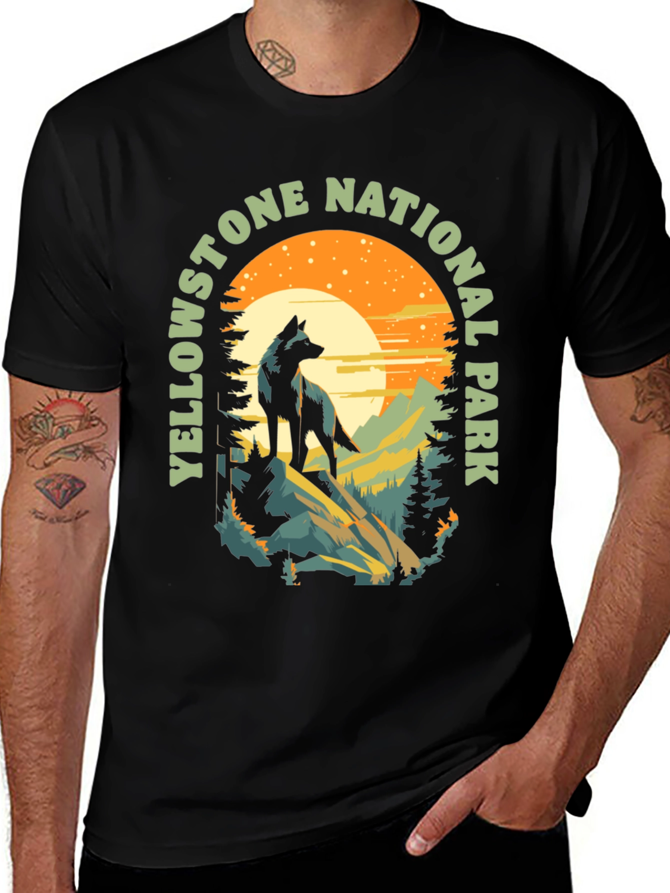 Yellowstone National Park Wolf T-Shirt