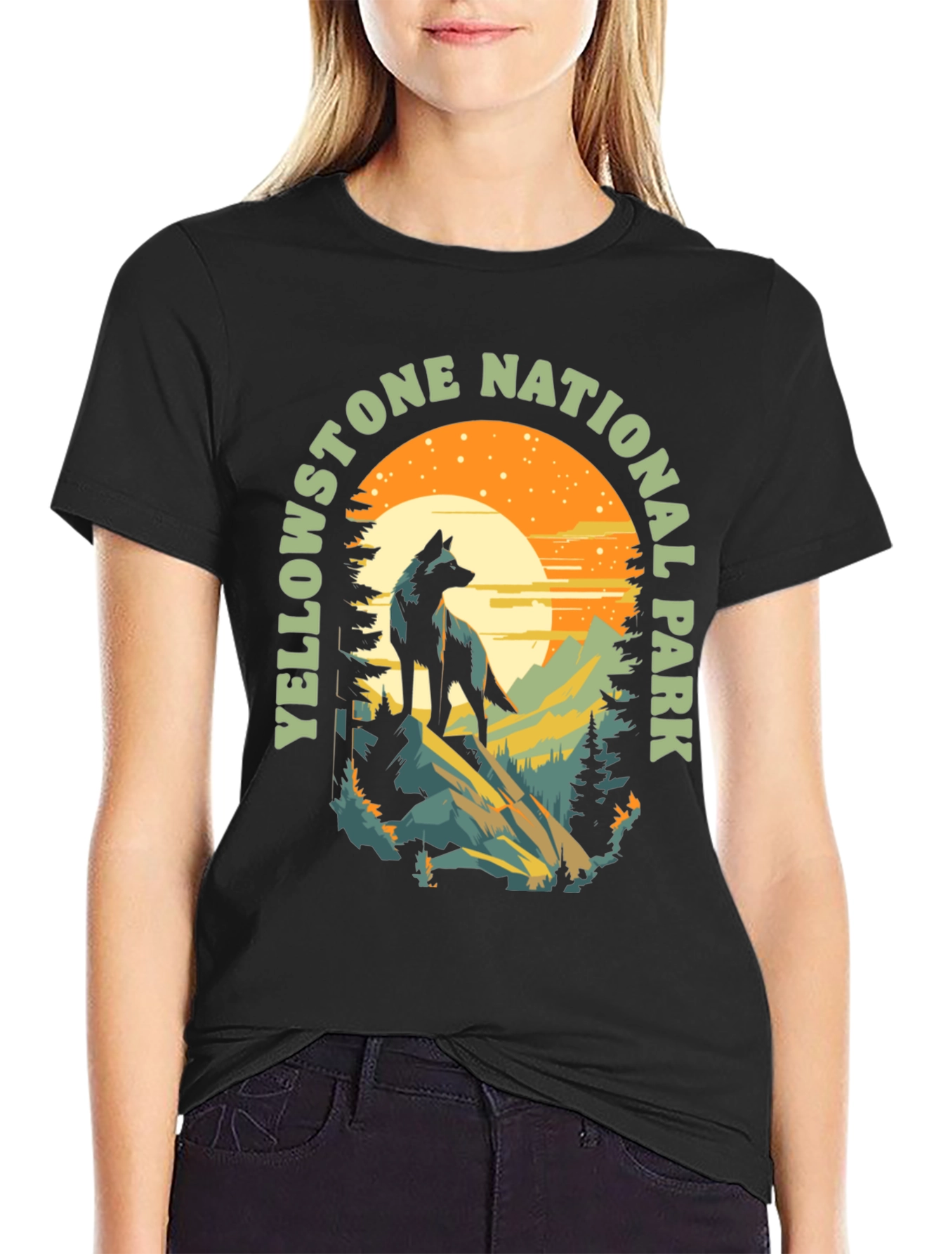 Yellowstone National Park Wolf T-Shirt