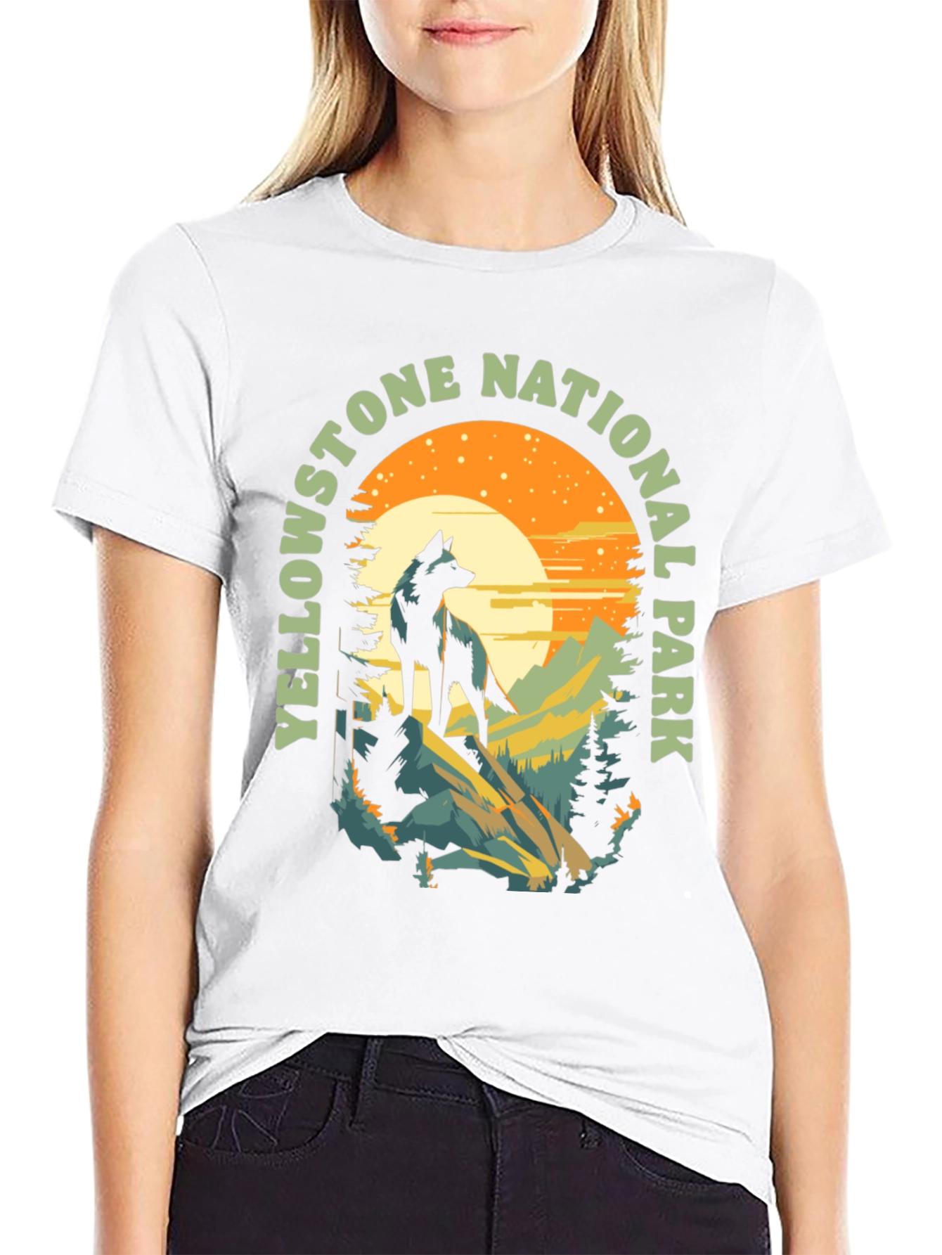 Yellowstone National Park Wolf T-Shirt