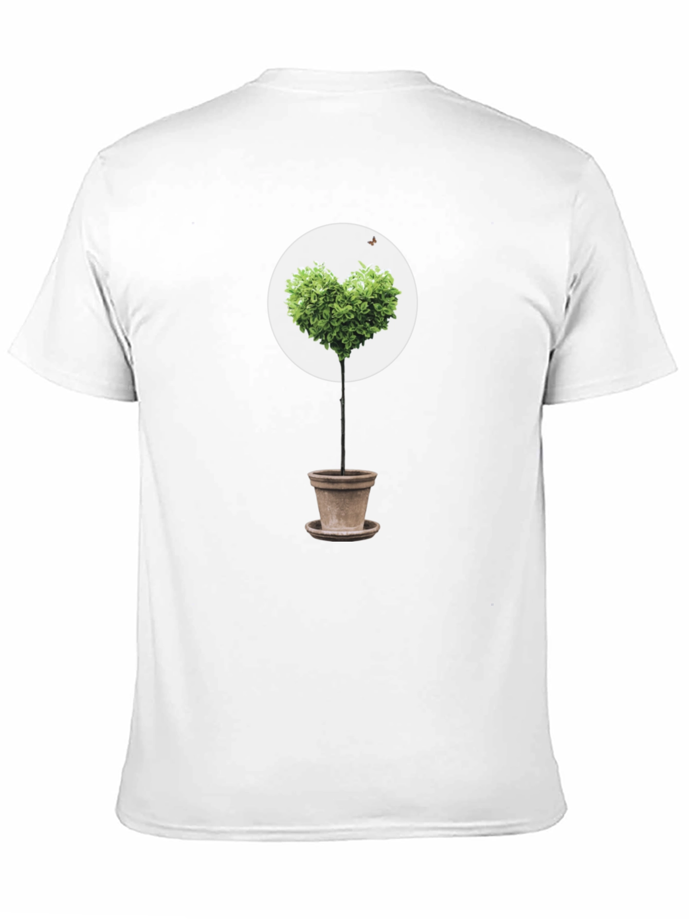 Heart Tree Graphic Tee - Black Cotton T-Shirt