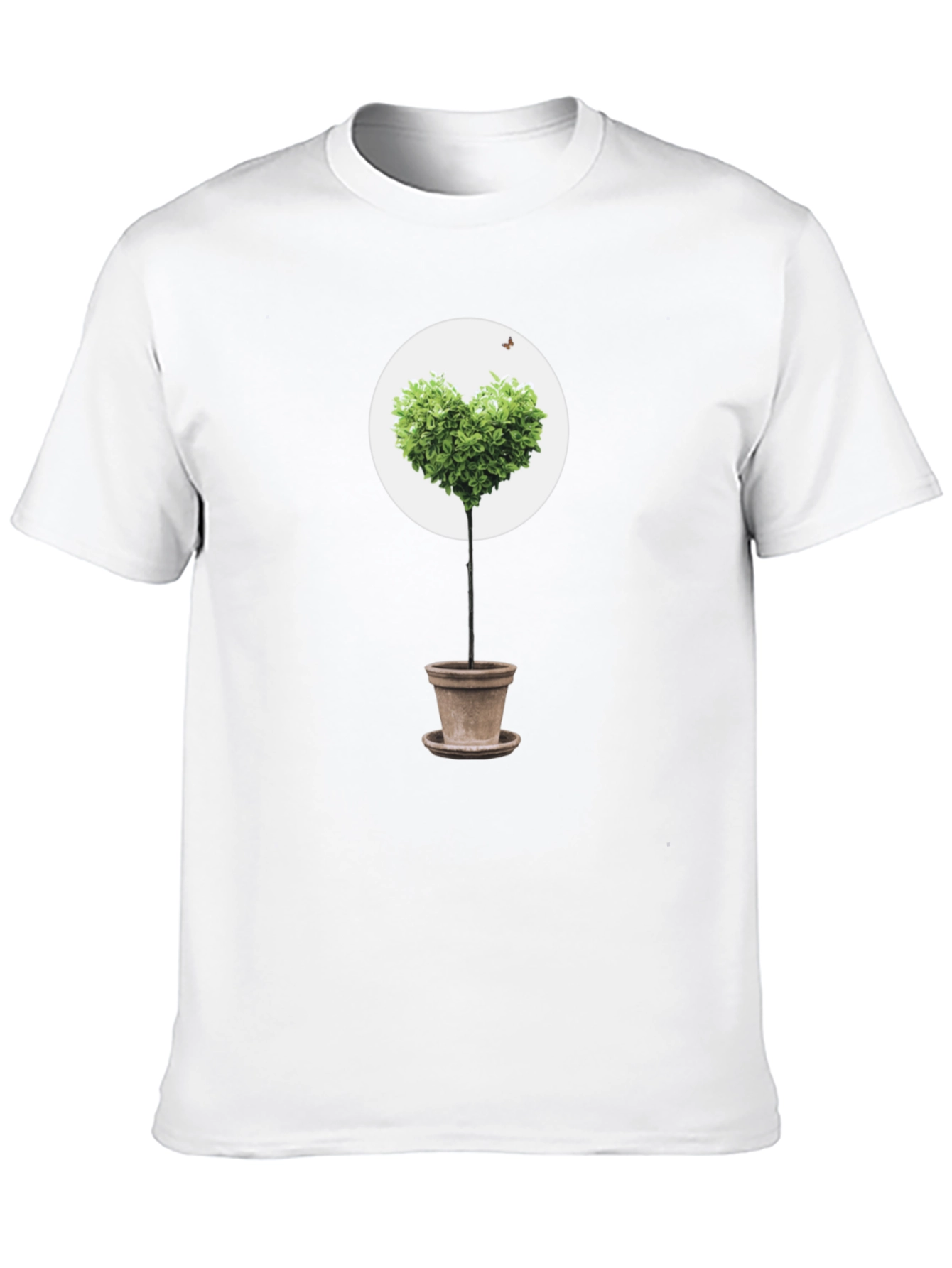Heart Tree Graphic Tee - Black Cotton T-Shirt