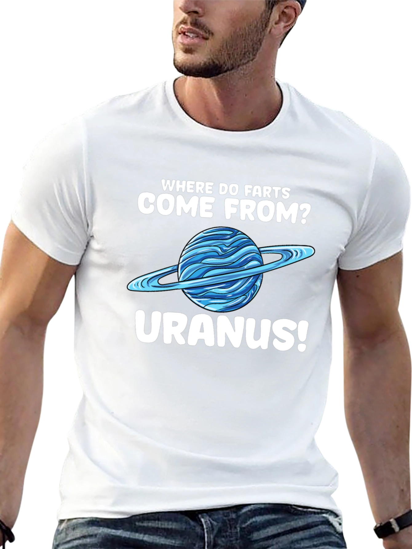 Uranus Humor Graphic T-Shirt Funny Space Joke Tee