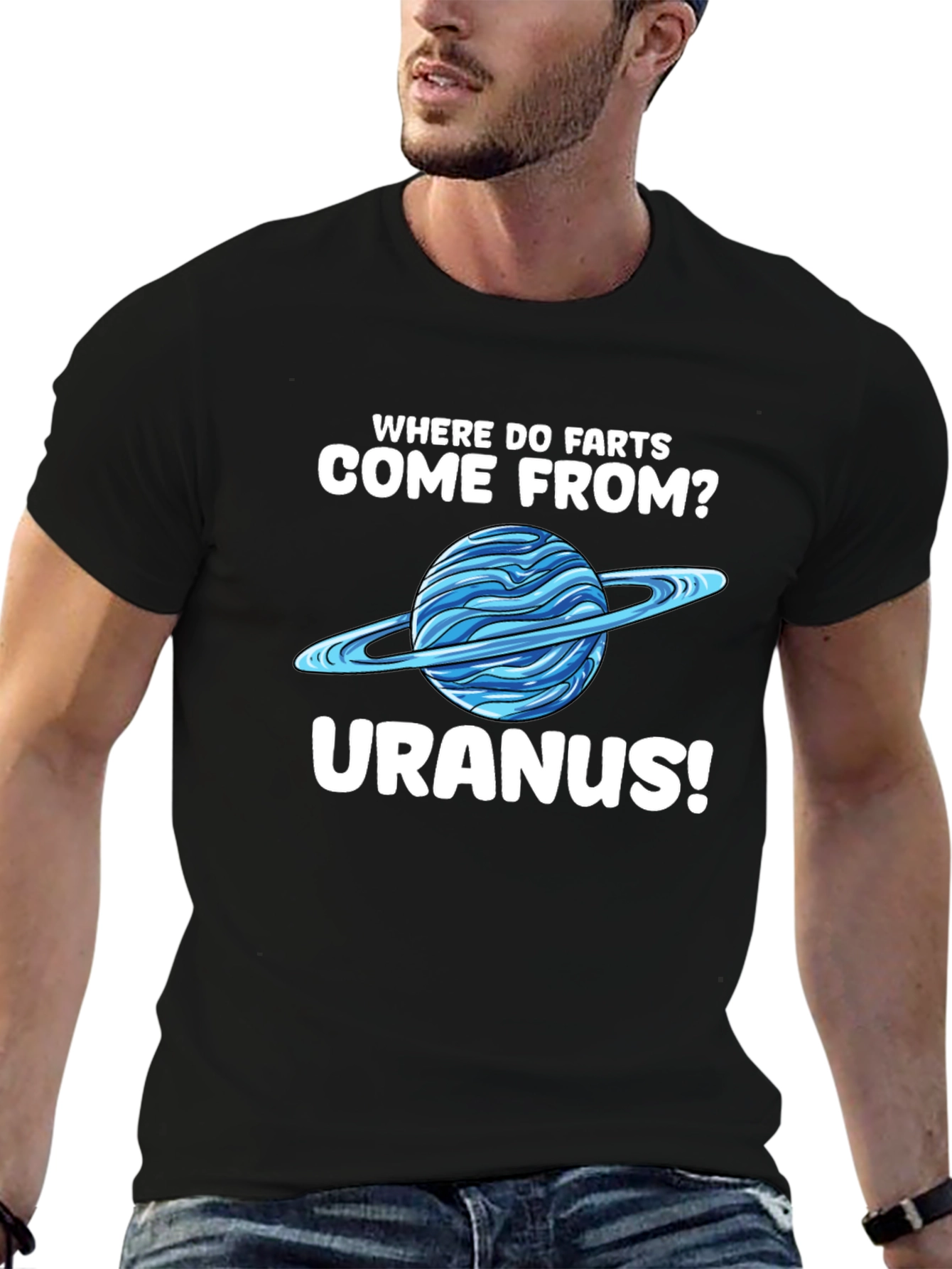 Uranus Humor Graphic T-Shirt Funny Space Joke Tee