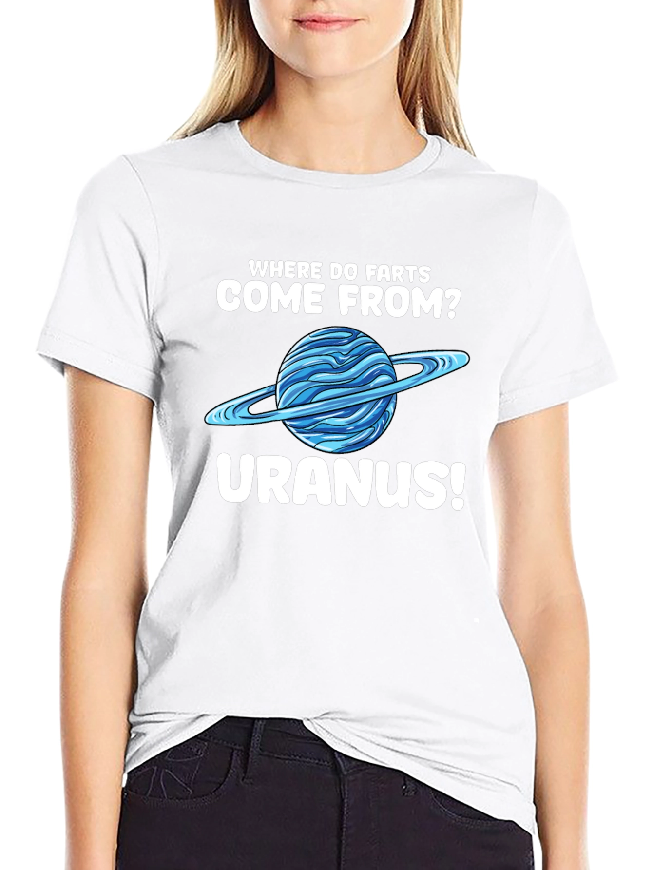Uranus Humor Graphic T-Shirt Funny Space Joke Tee