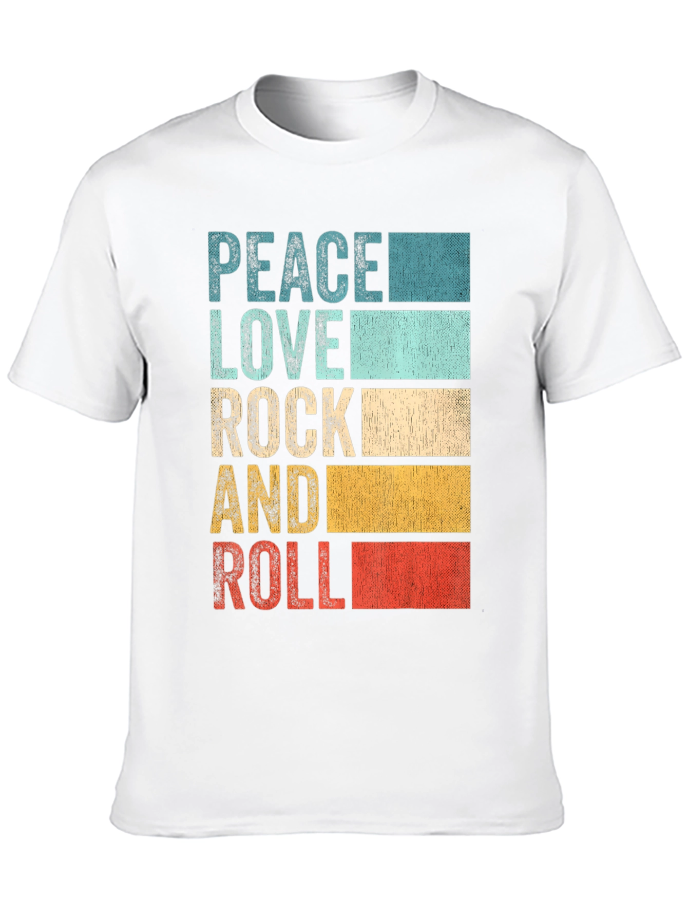 Peace Love Rock and Roll Retro T-Shirt