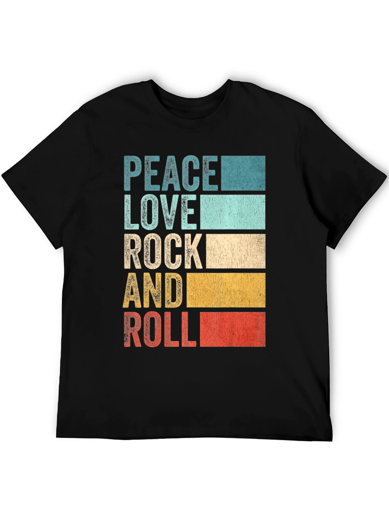 Peace Love Rock and Roll Retro T-Shirt