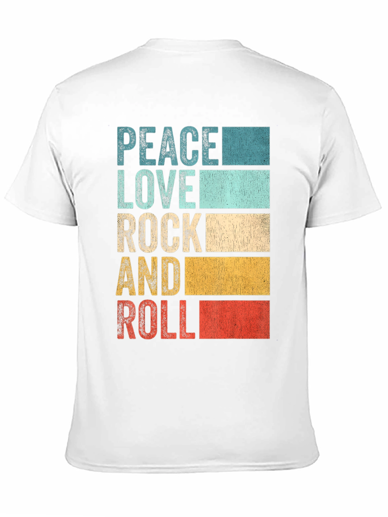 Peace Love Rock and Roll Retro T-Shirt