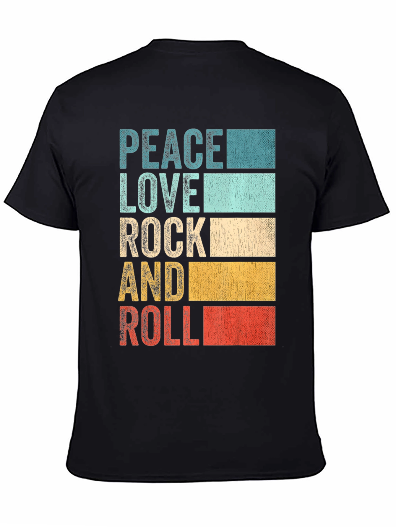 Peace Love Rock and Roll Retro T-Shirt
