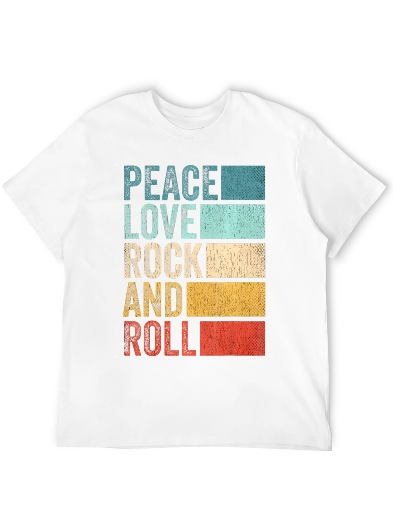 Peace Love Rock and Roll Retro T-Shirt