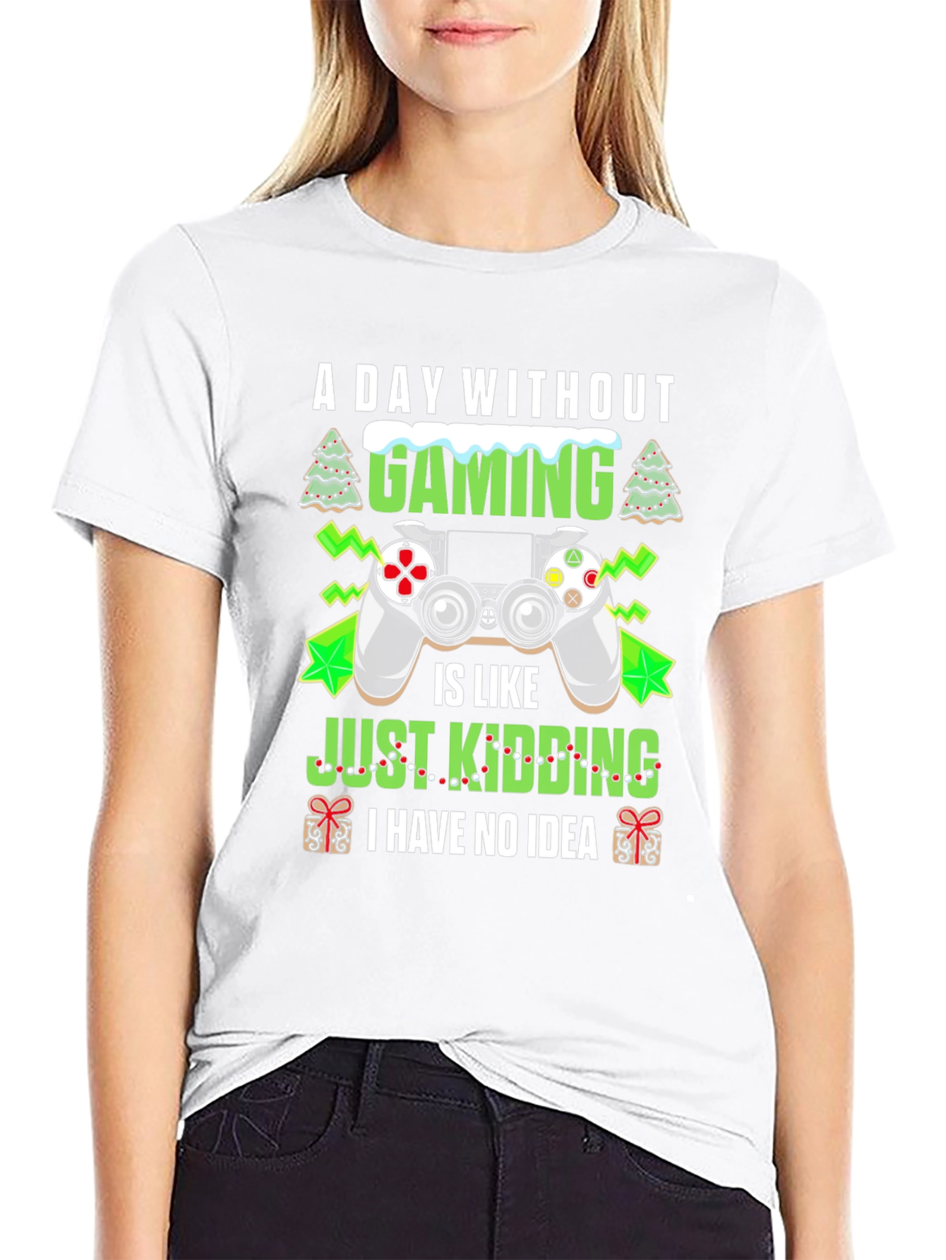 A Day Without Gaming Black Graphic Tee