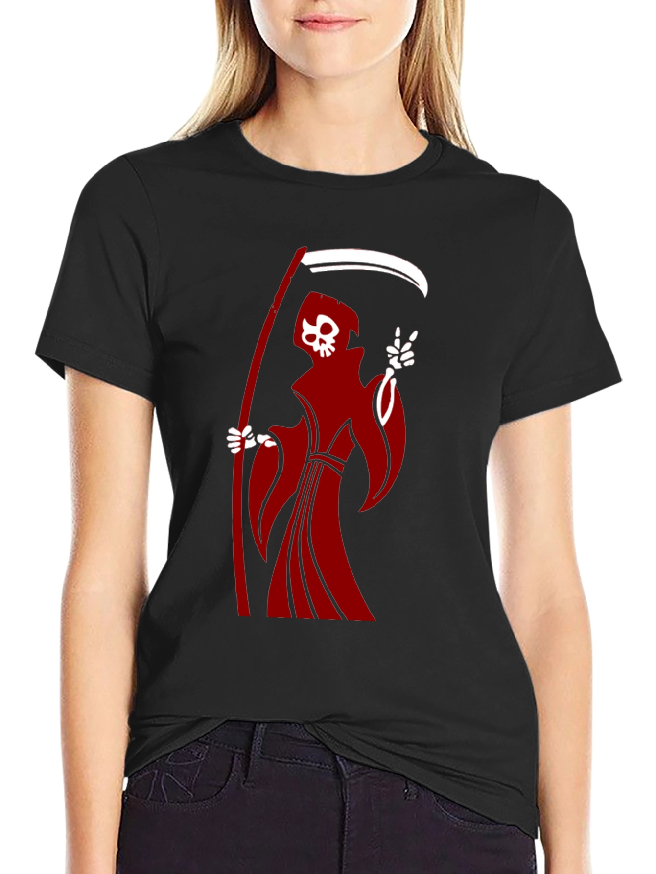 Grim Reaper Graphic T-Shirt - Black