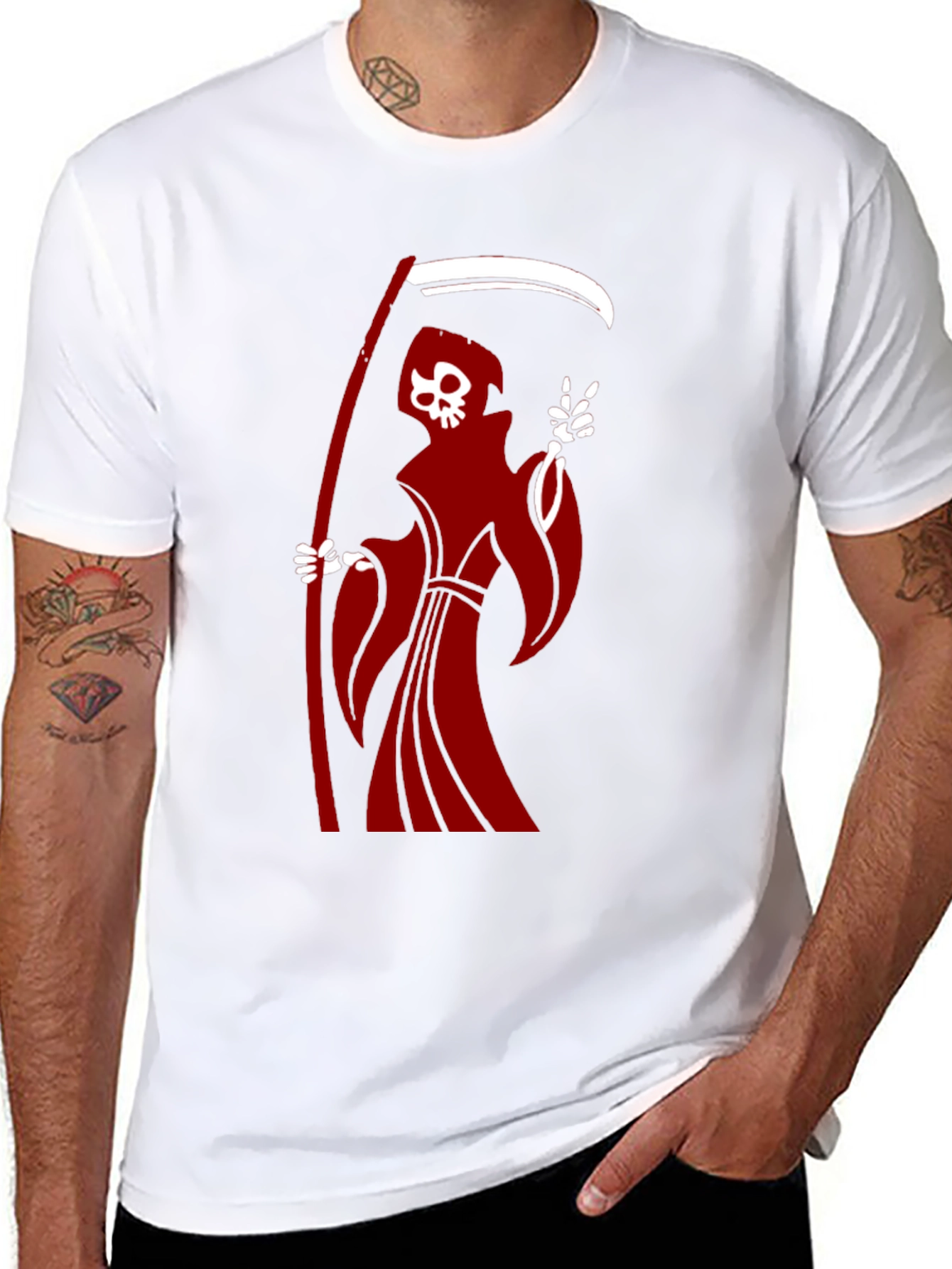 Grim Reaper Graphic T-Shirt - Black