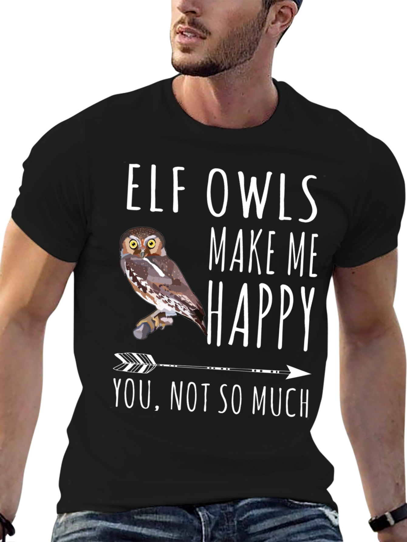 Elf Owls Make Me Happy T-Shirt