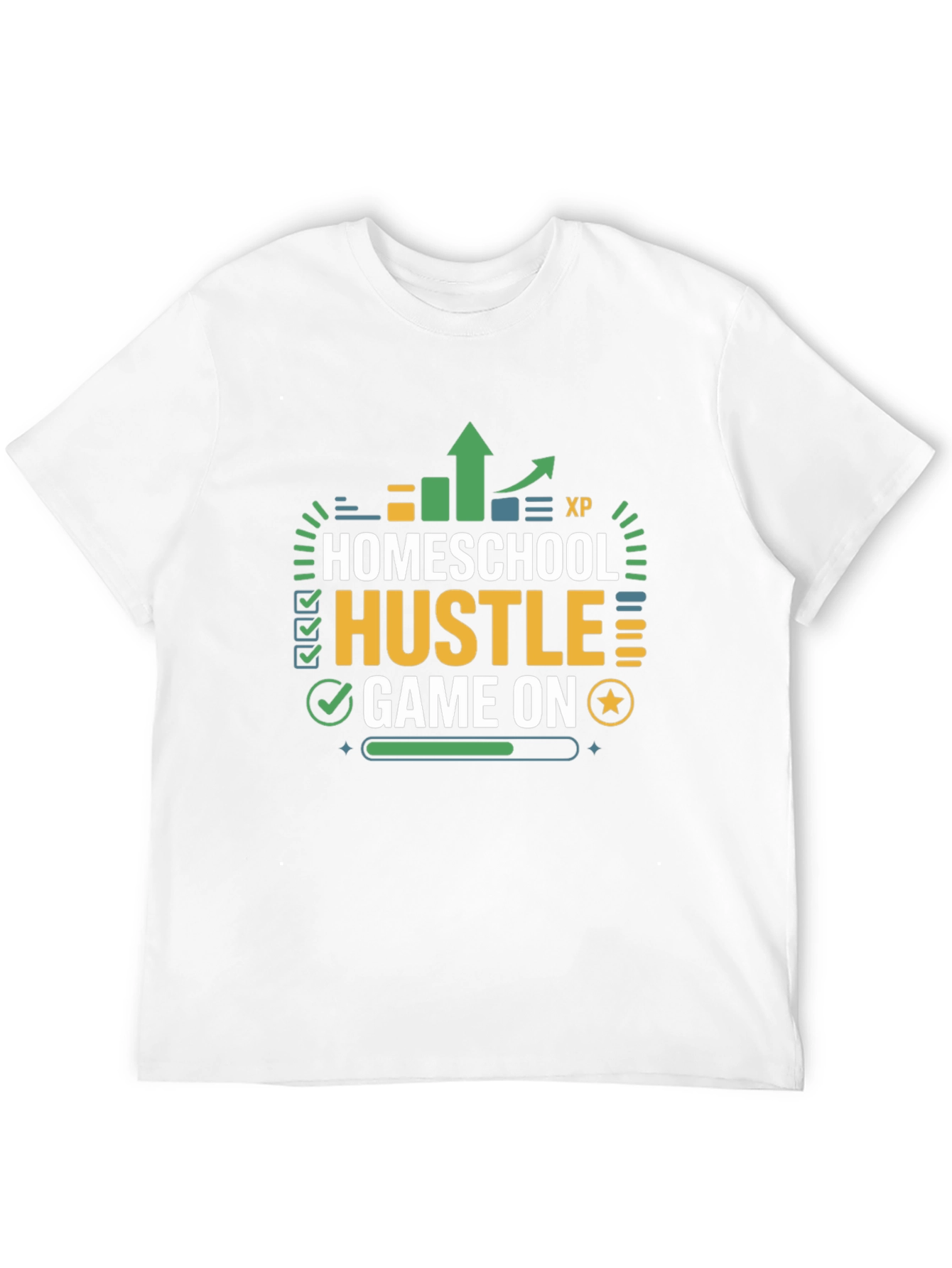 Homeschool Hustle Game On Black T-Shirt