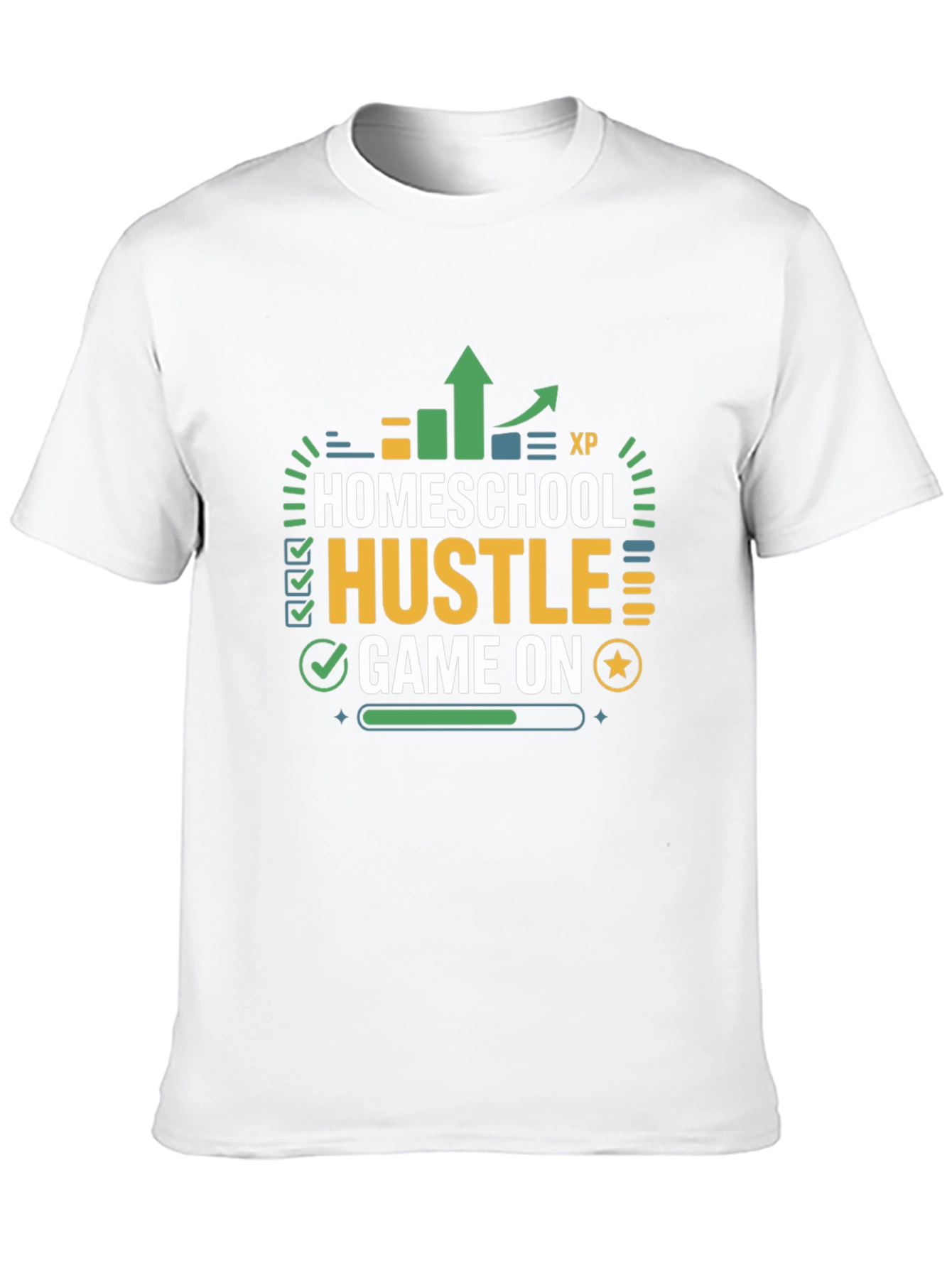 Homeschool Hustle Game On Black T-Shirt