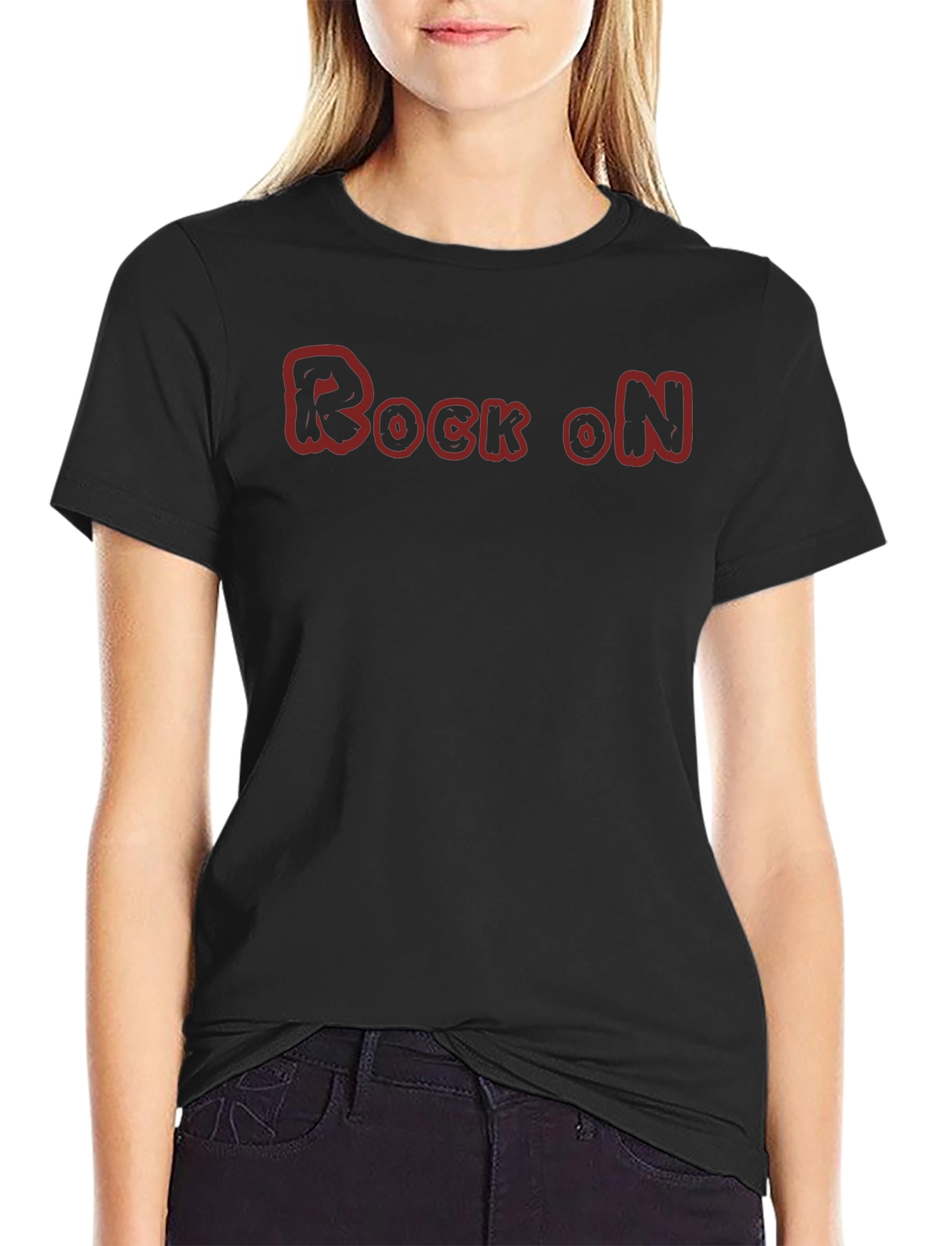 Rock On Graphic Tee - Stylish Black T-Shirt