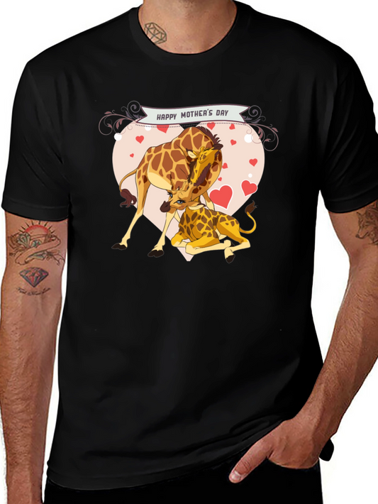 Giraffe Mom & Baby T-Shirt - Happy Mothers Day Tee