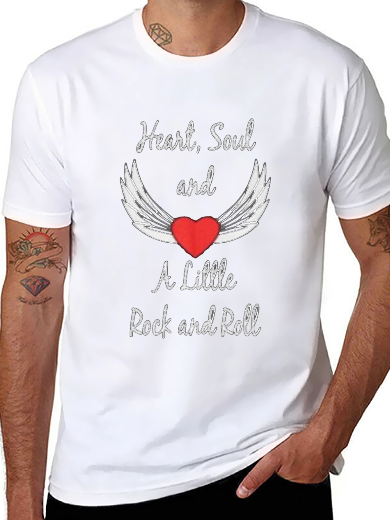 Heart Soul and Rock & Roll Graphic Tee