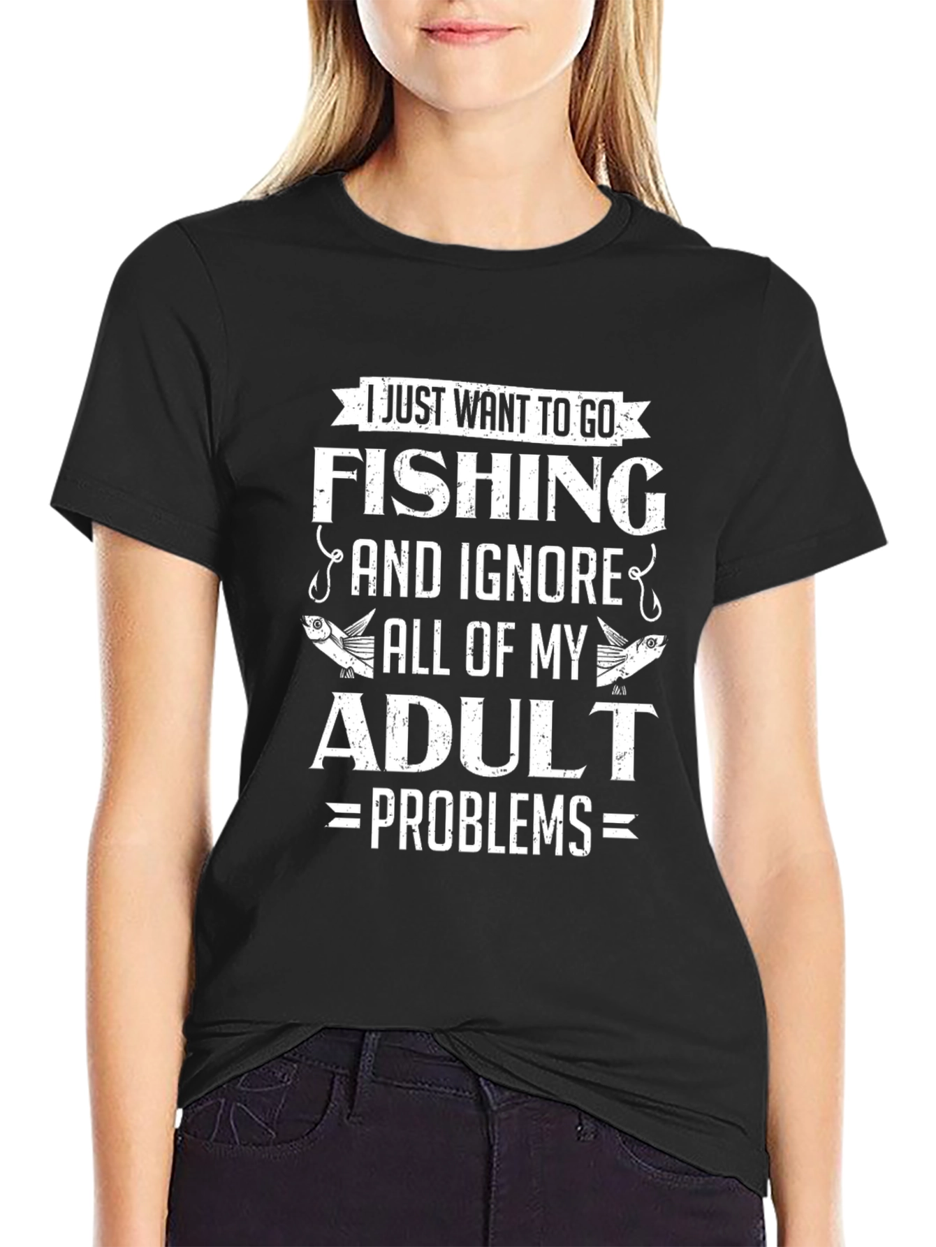 Funny Fishing T-Shirt - Adult Problems Tee