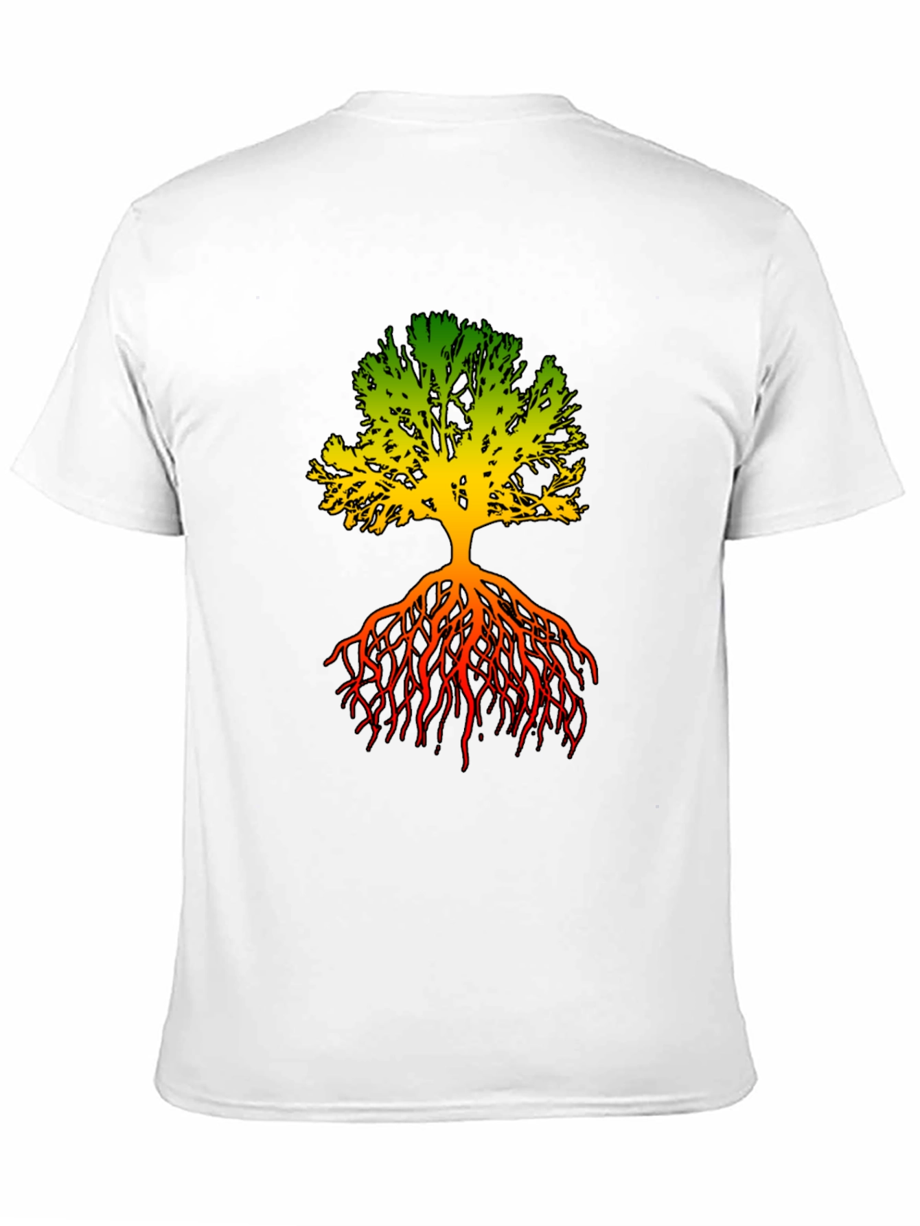 Rasta Tree Roots Graphic Tee - Black