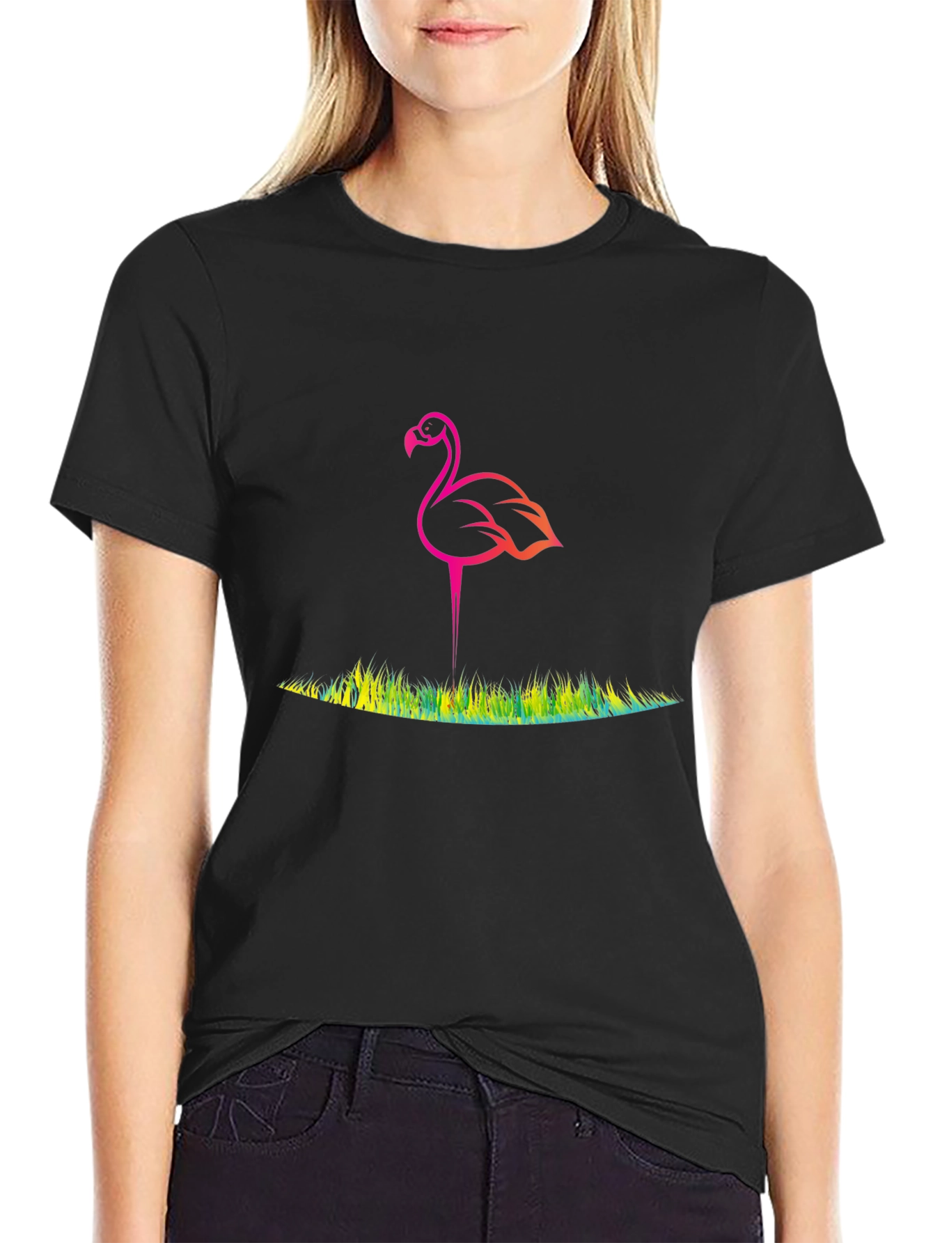 Vibrant Flamingo Graphic Tee - Stylish & Unique