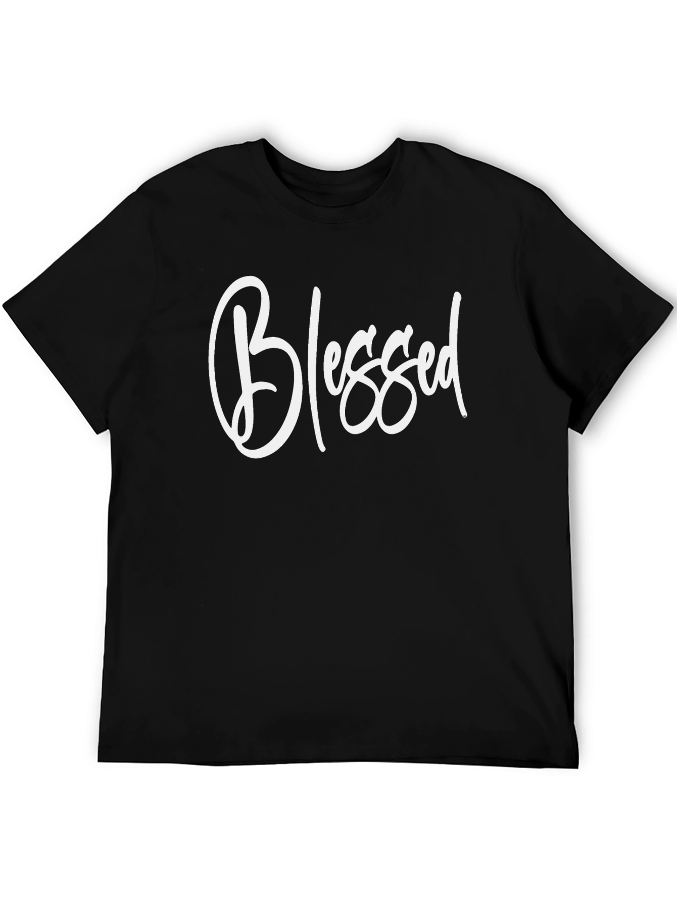 Blessed Black Tee - Stylish Graphic T-Shirt