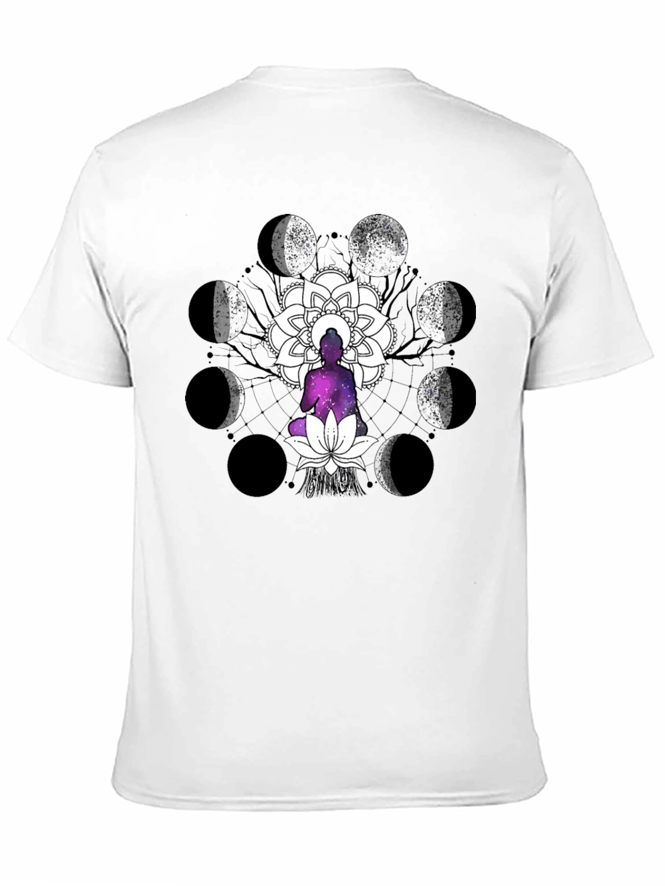 Moon Phase Buddha Graphic T-Shirt