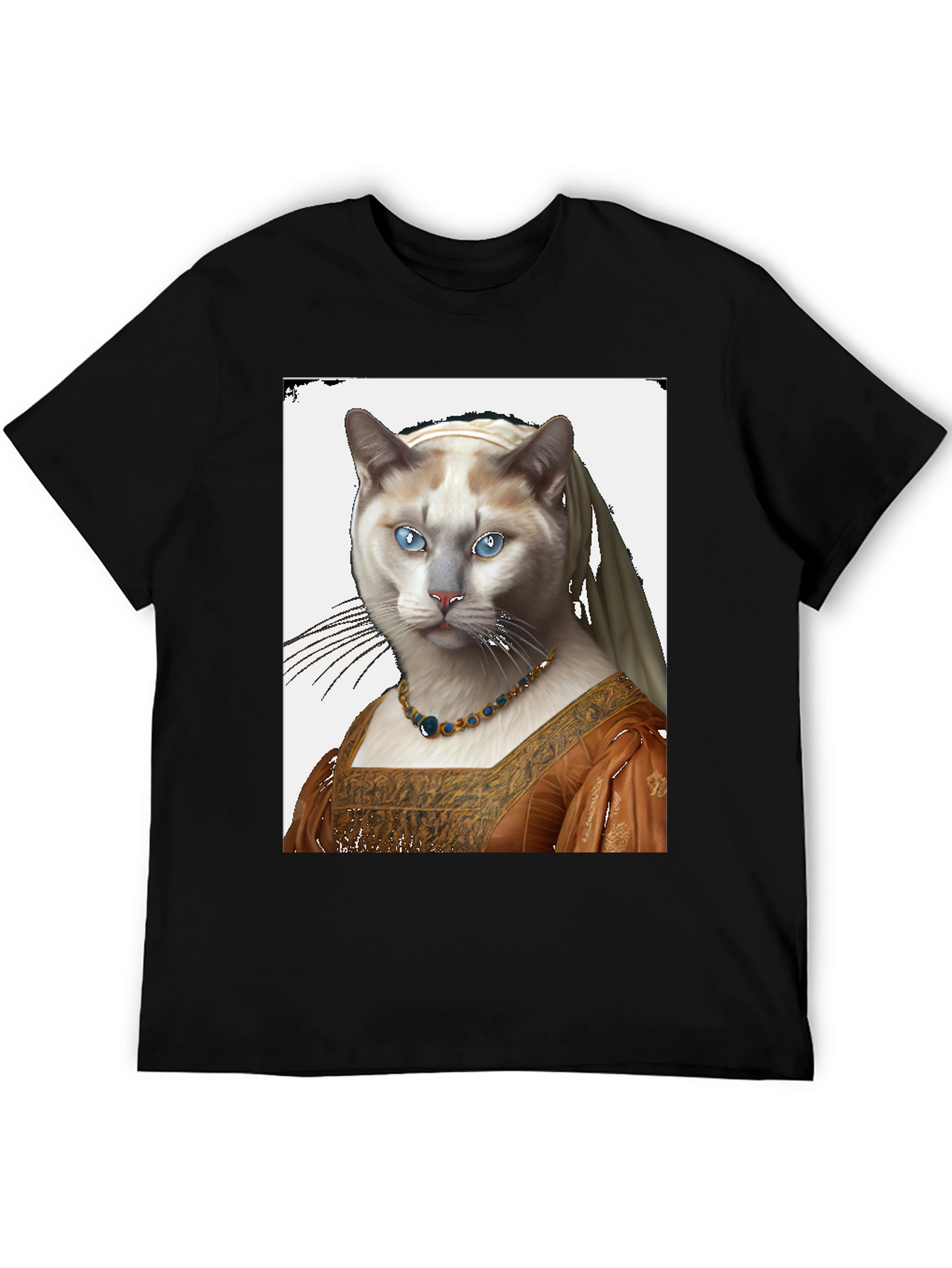 Cat with Pearl Earring T-Shirt