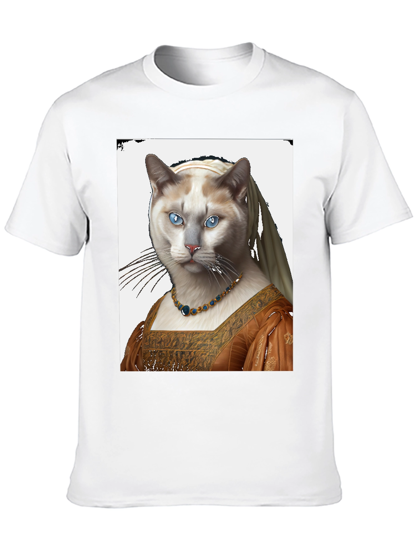 Cat with Pearl Earring T-Shirt