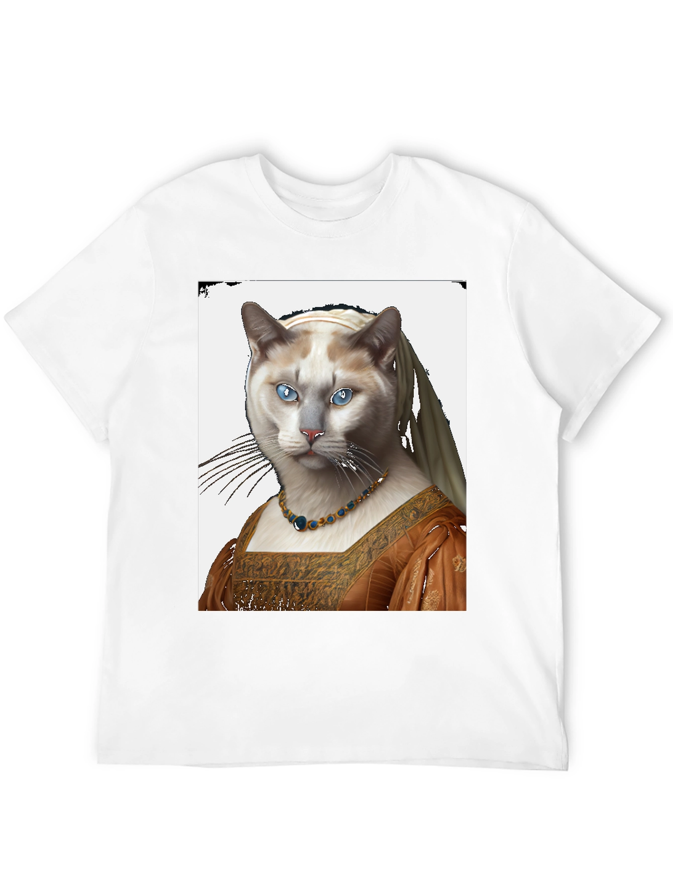 Cat with Pearl Earring T-Shirt