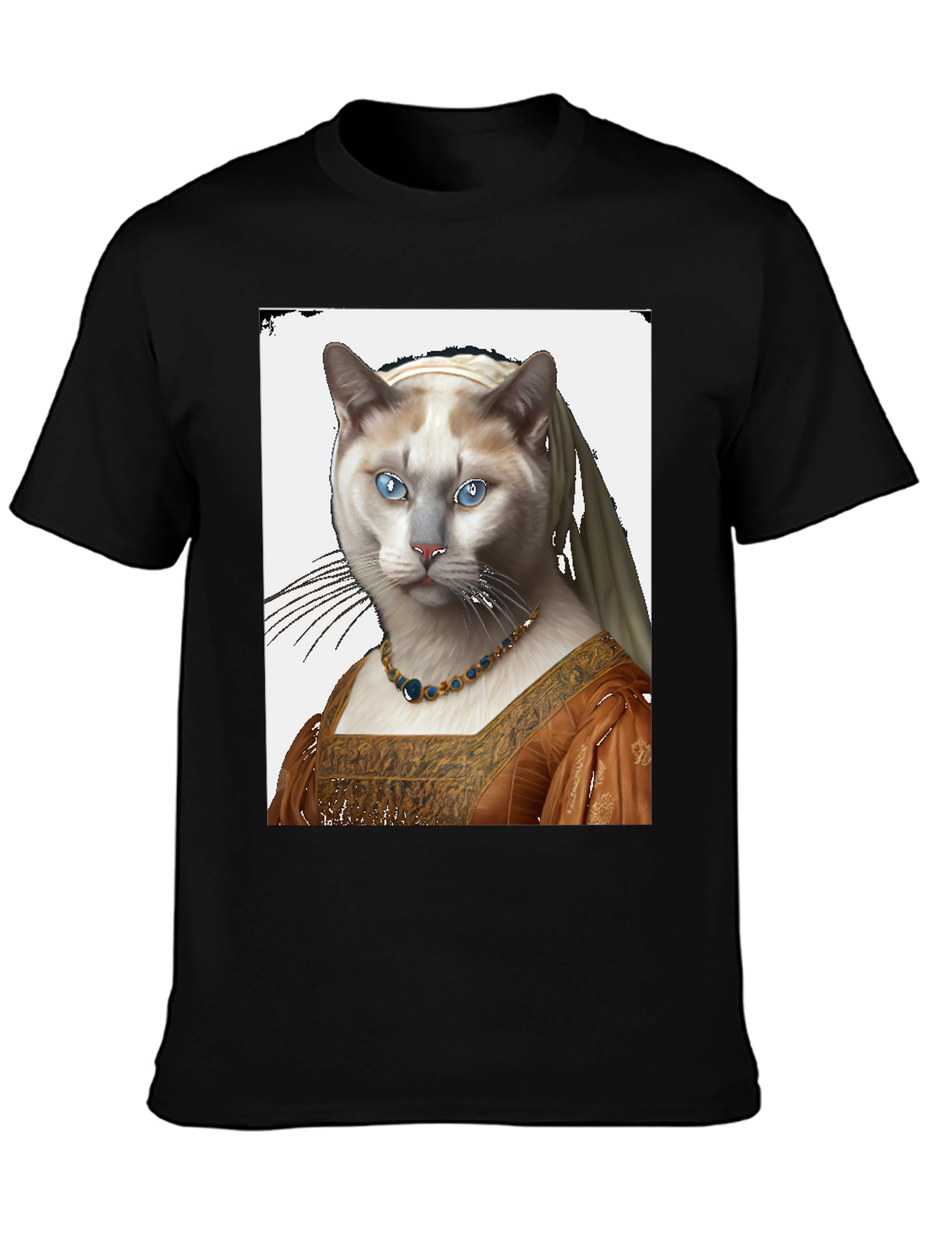 Cat with Pearl Earring T-Shirt