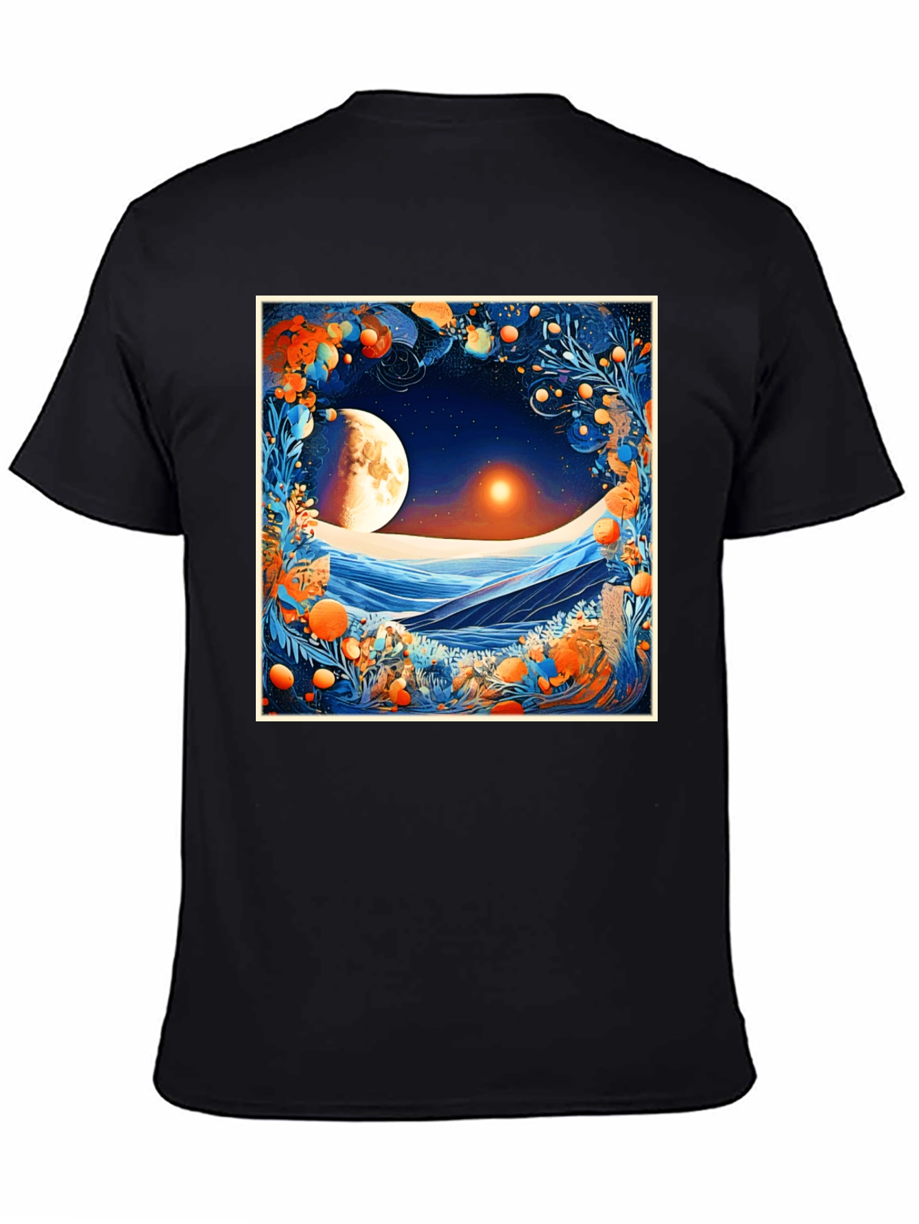 Celestial Moonscape Graphic Tee - Modern Fit