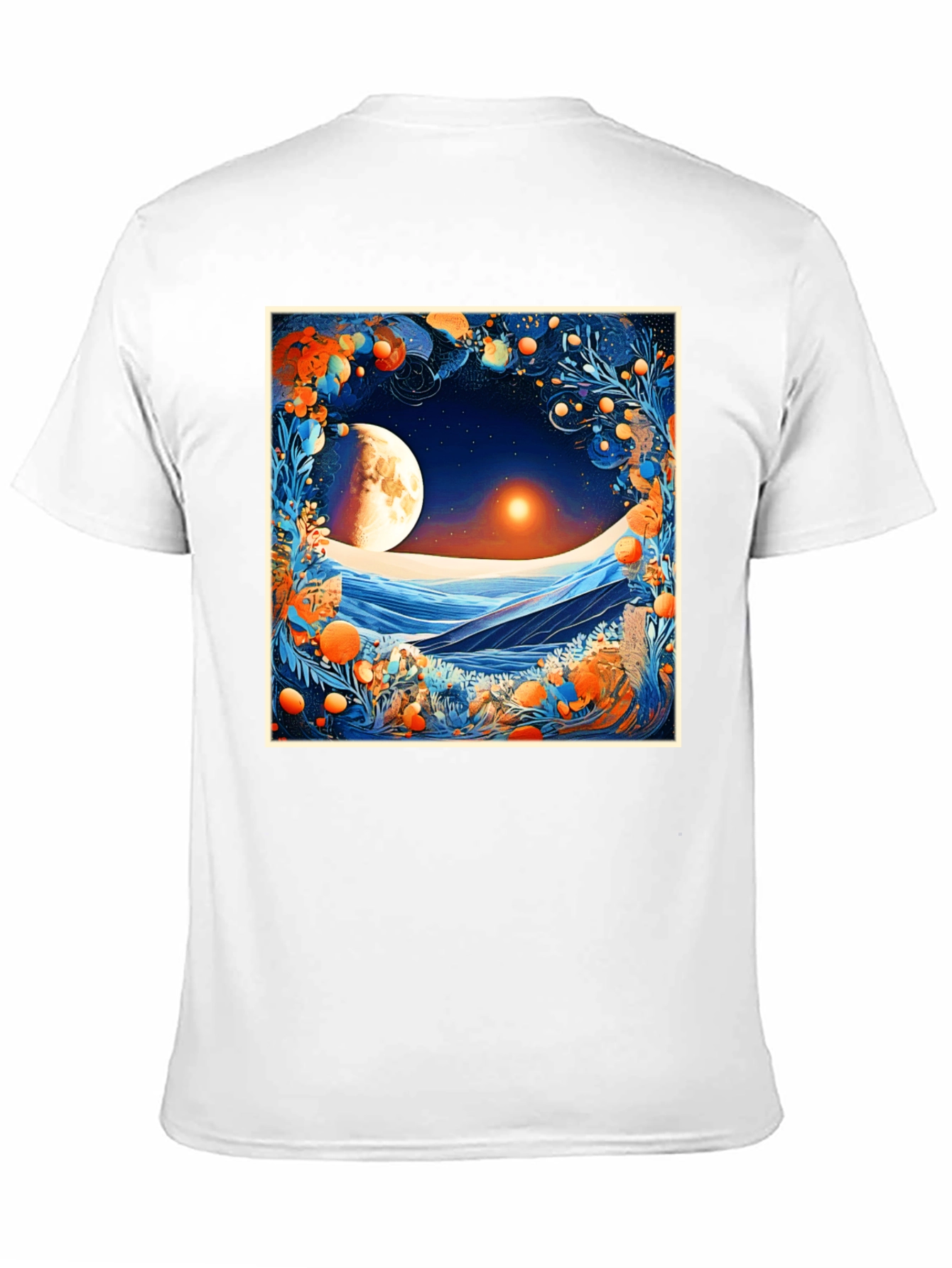 Celestial Moonscape Graphic Tee - Modern Fit