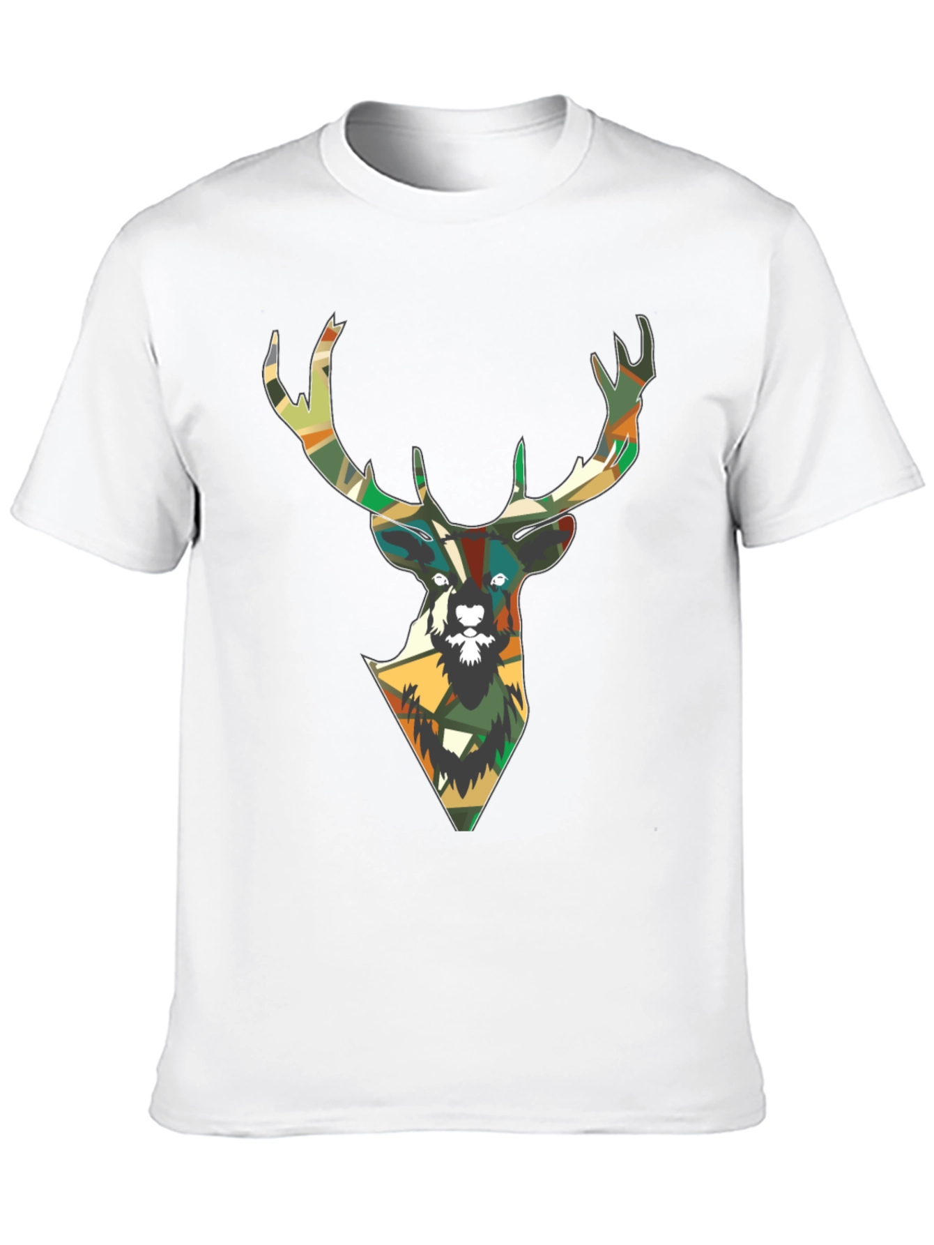 Camouflage Deer Graphic T-Shirt