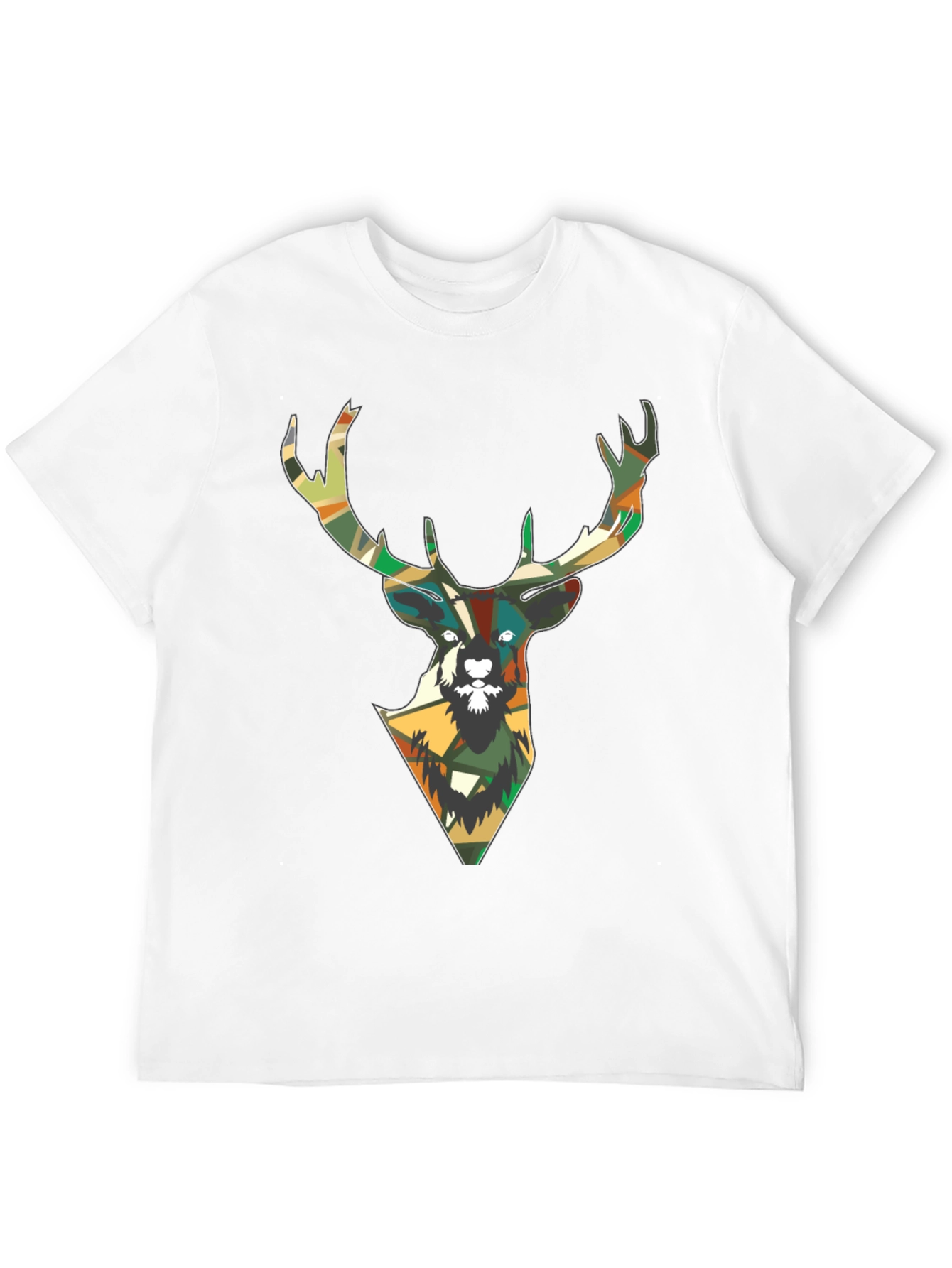 Camouflage Deer Graphic T-Shirt