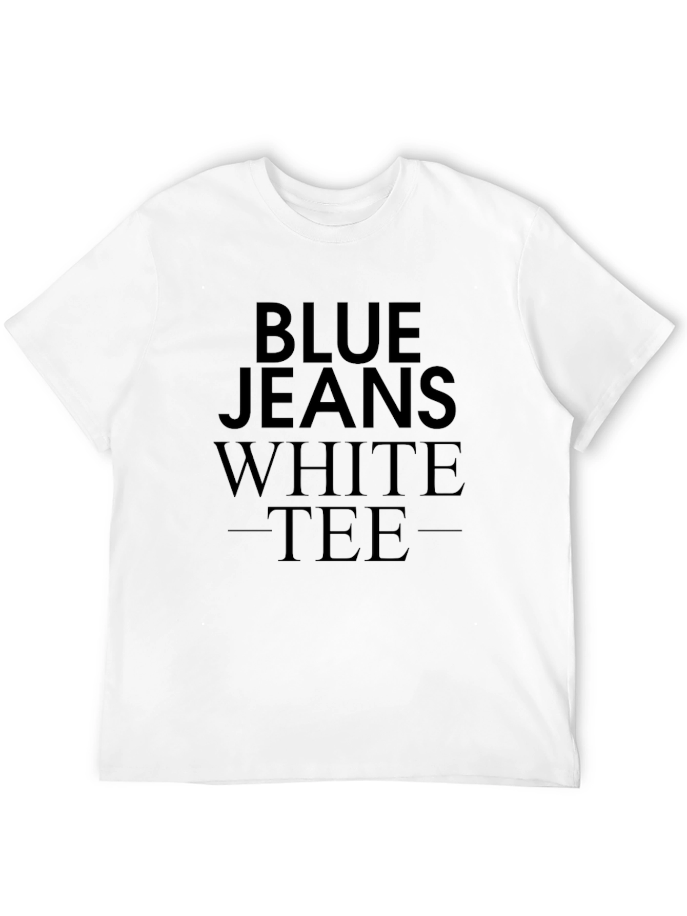 Blue Jeans White Tee Black T-Shirt