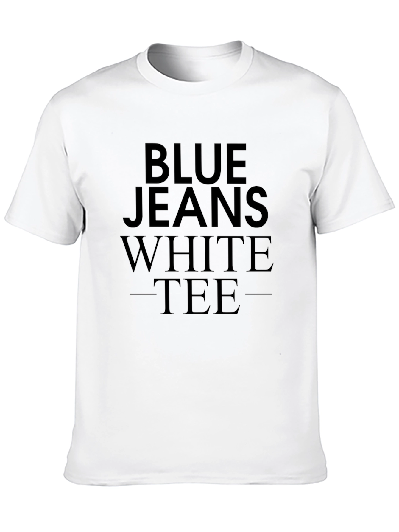 Blue Jeans White Tee Black T-Shirt