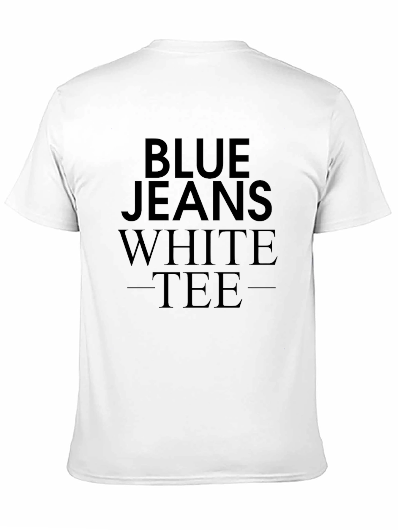 Blue Jeans White Tee Black T-Shirt