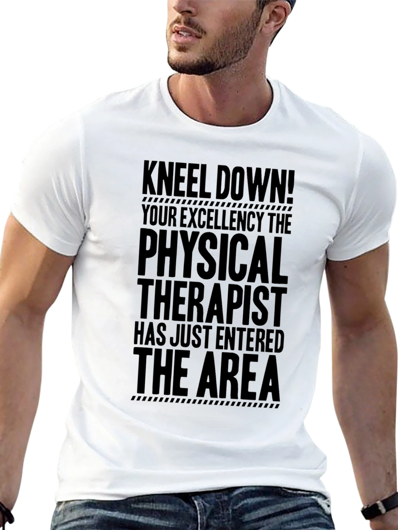 Kneel Down Physical Therapist T-Shirt