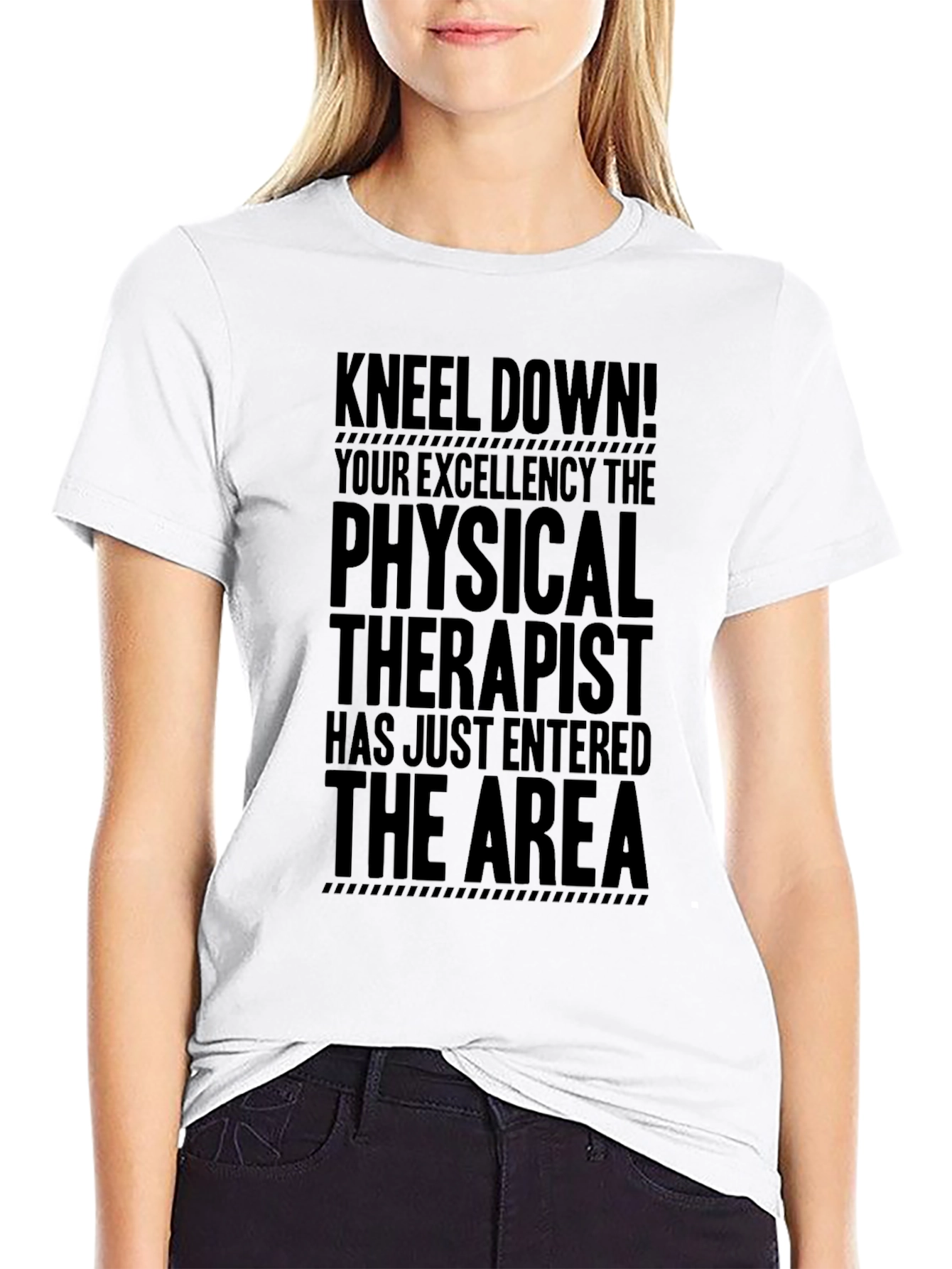 Kneel Down Physical Therapist T-Shirt