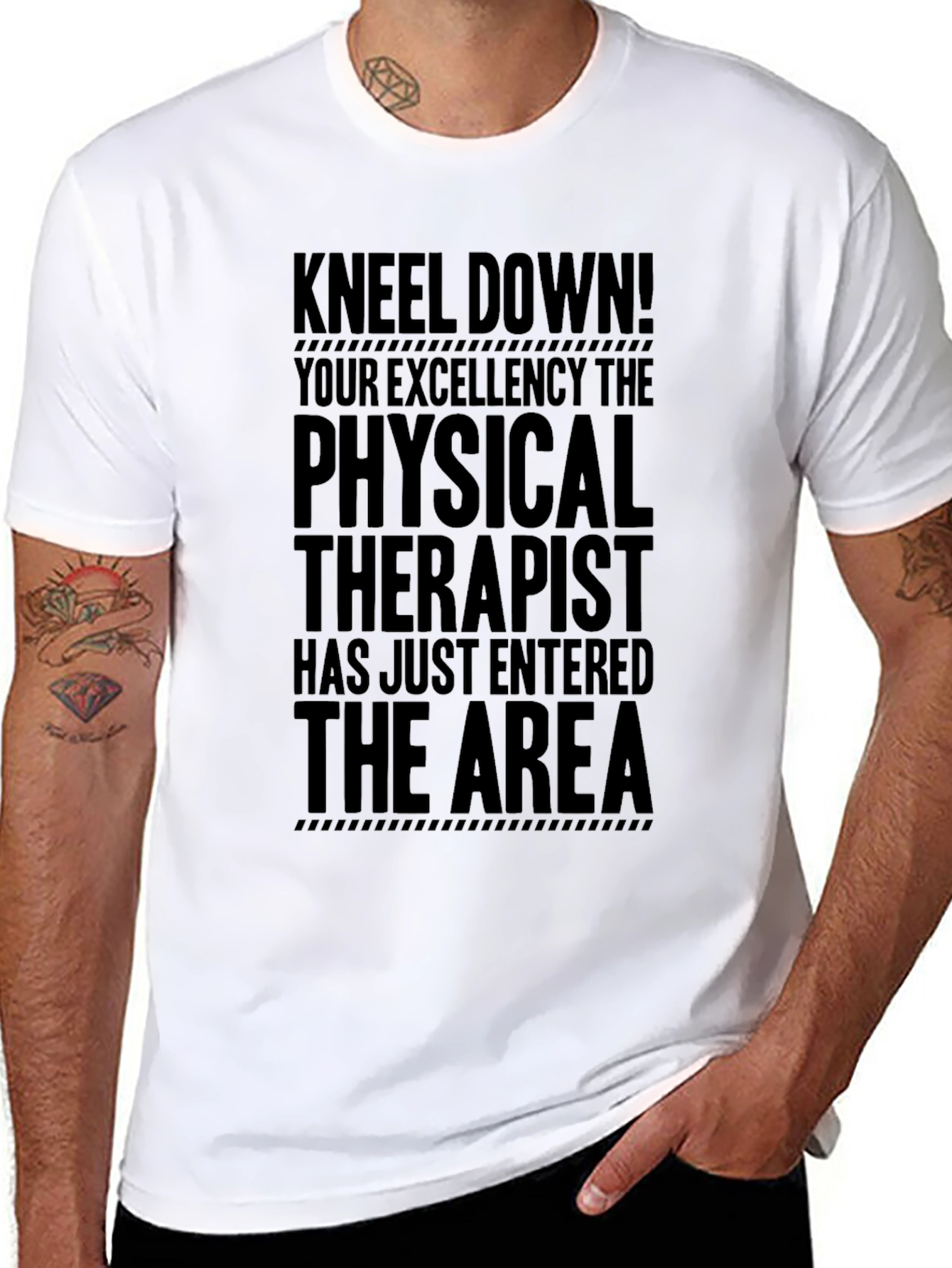 Kneel Down Physical Therapist T-Shirt