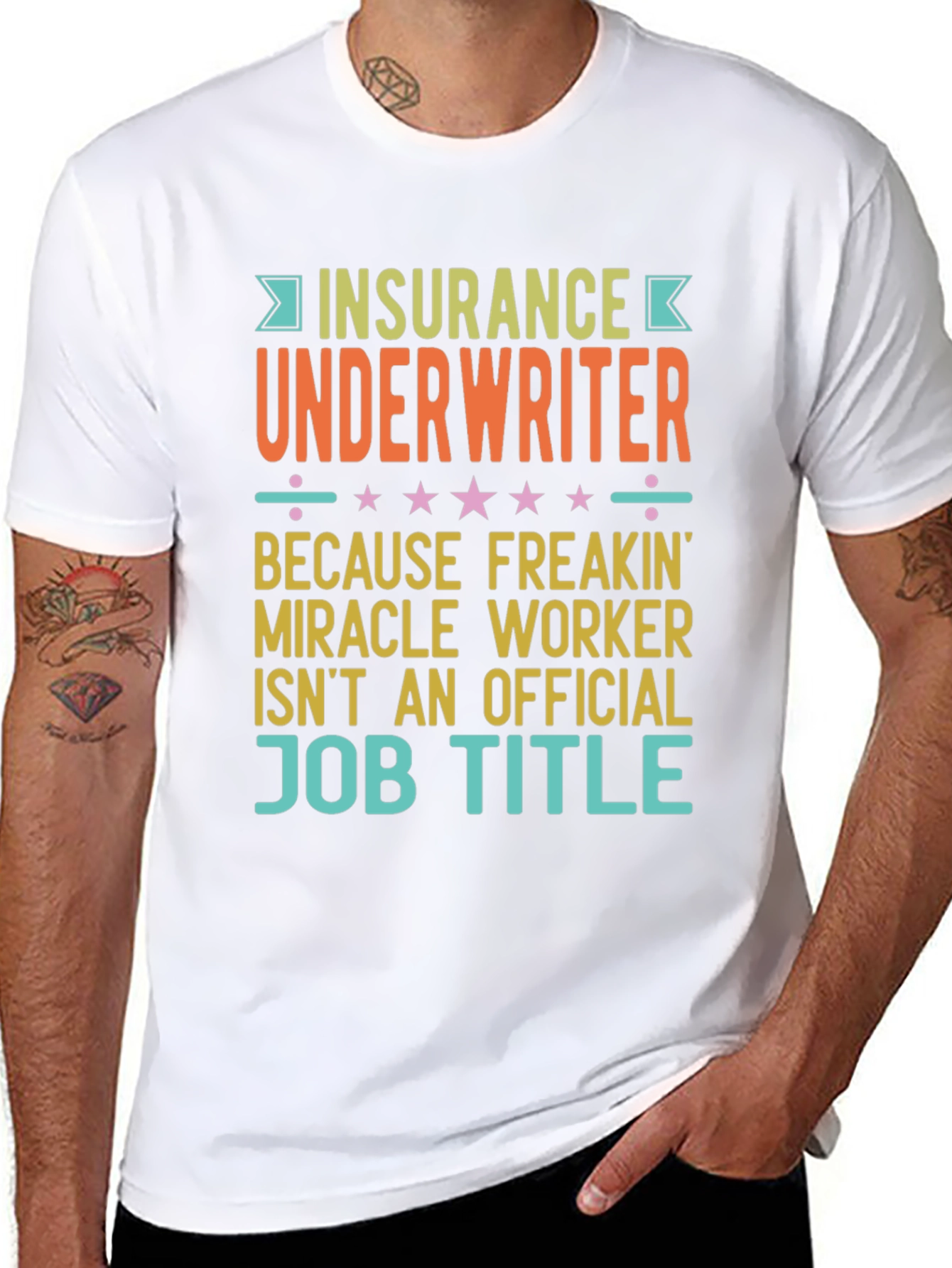 Insurance Underwriter Funny Job Title Graphic T-Shirt