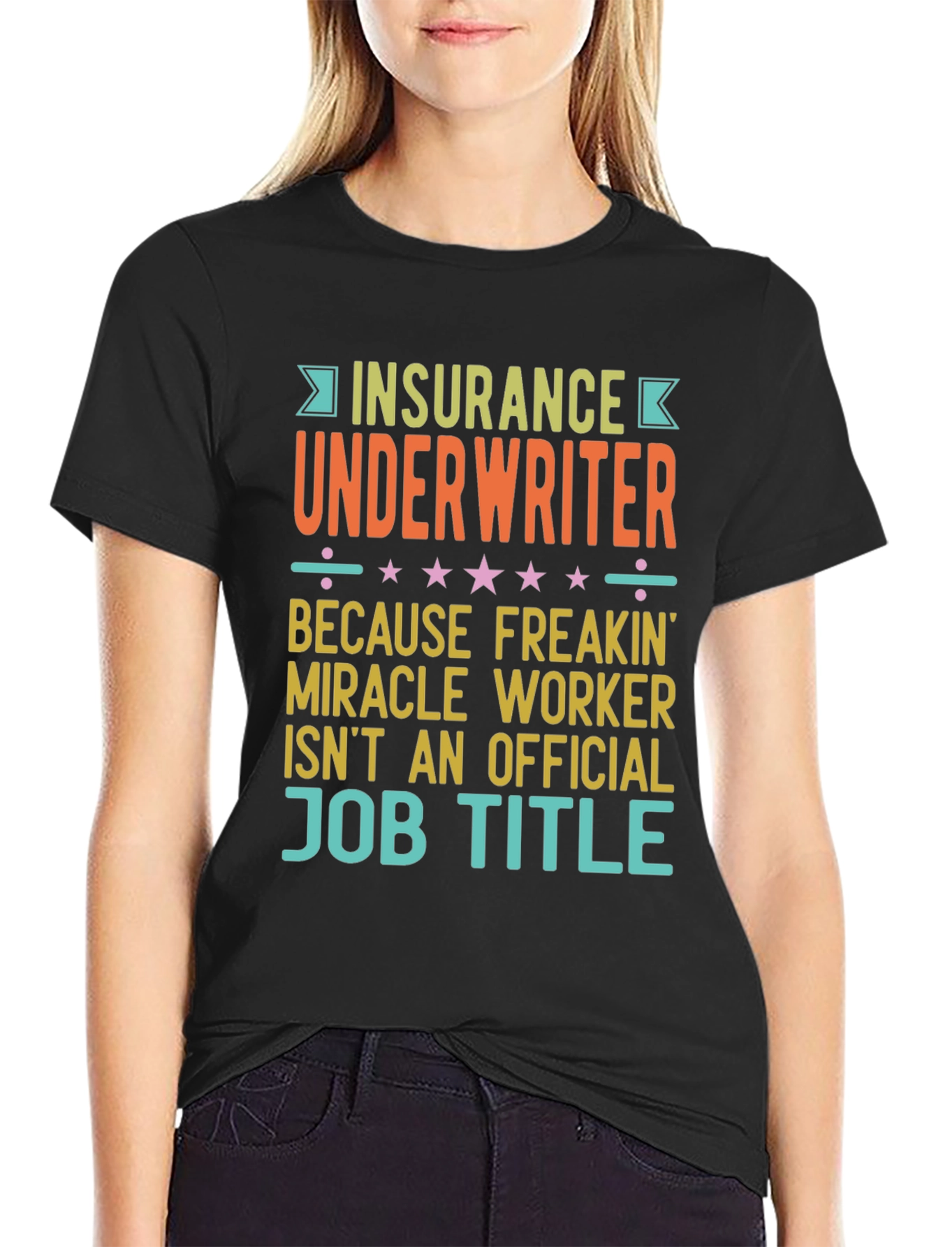 Insurance Underwriter Funny Job Title Graphic T-Shirt