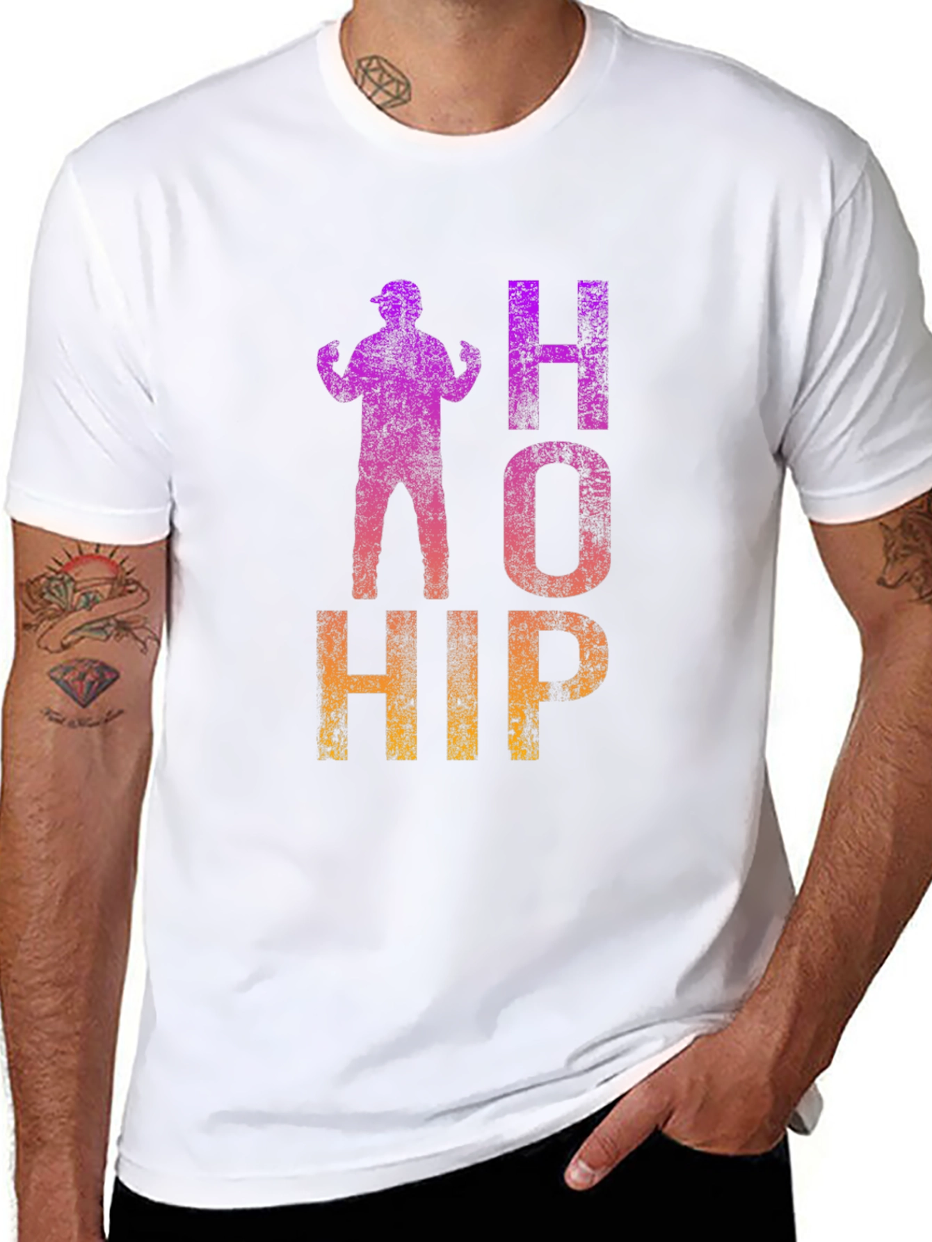 Retro HOHIP Graphic Tee - Black