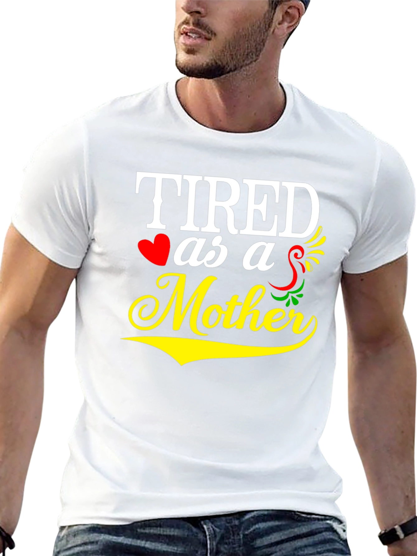 Tired As A Mother Black Graphic Tee