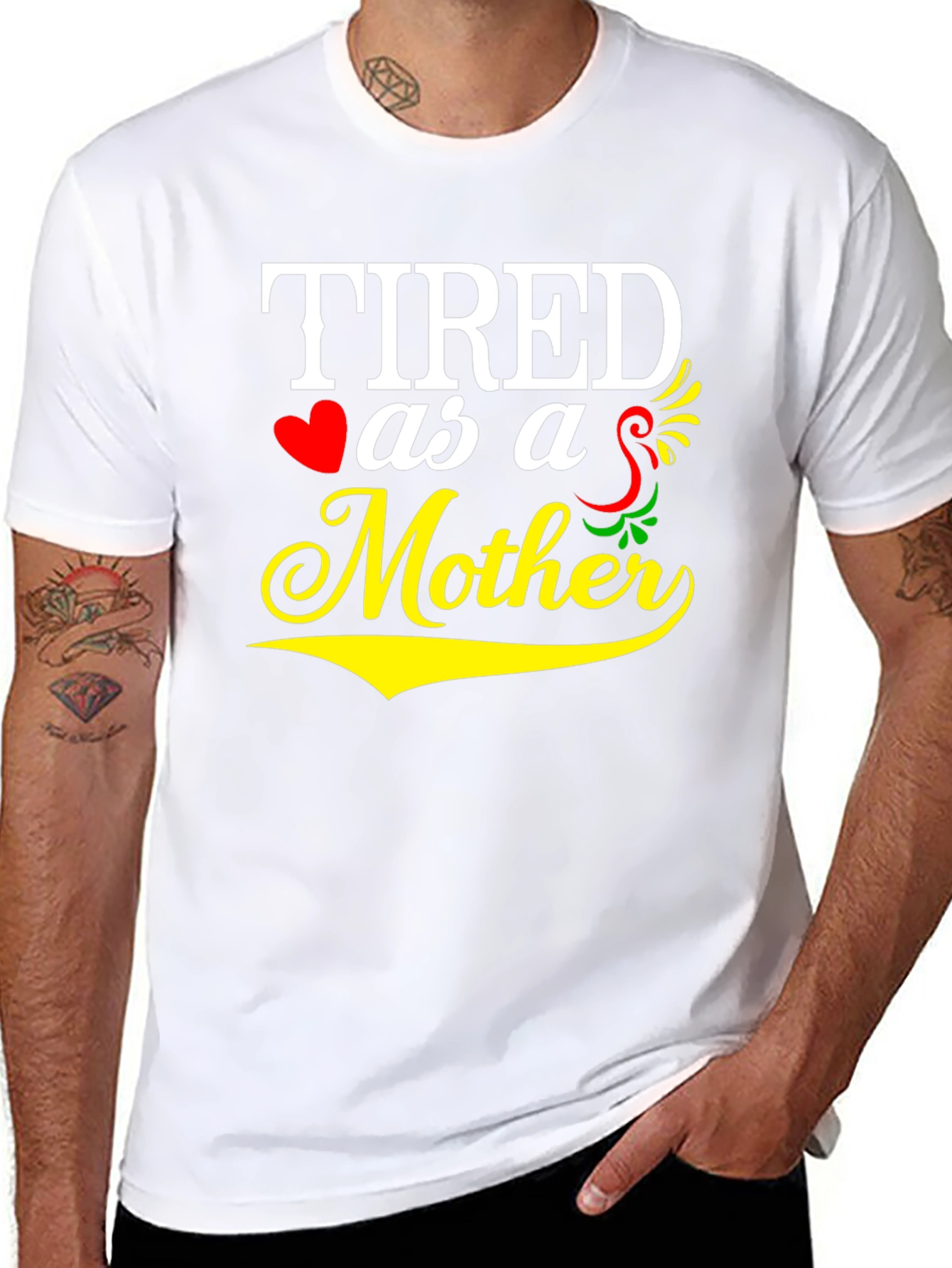 Tired As A Mother Black Graphic Tee