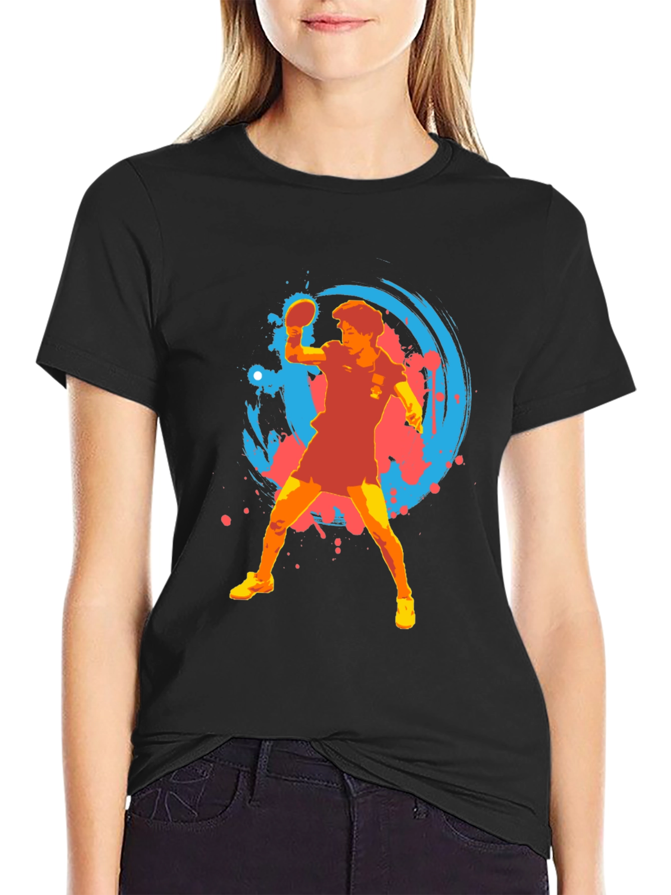 Table Tennis Player Graphic T-Shirt