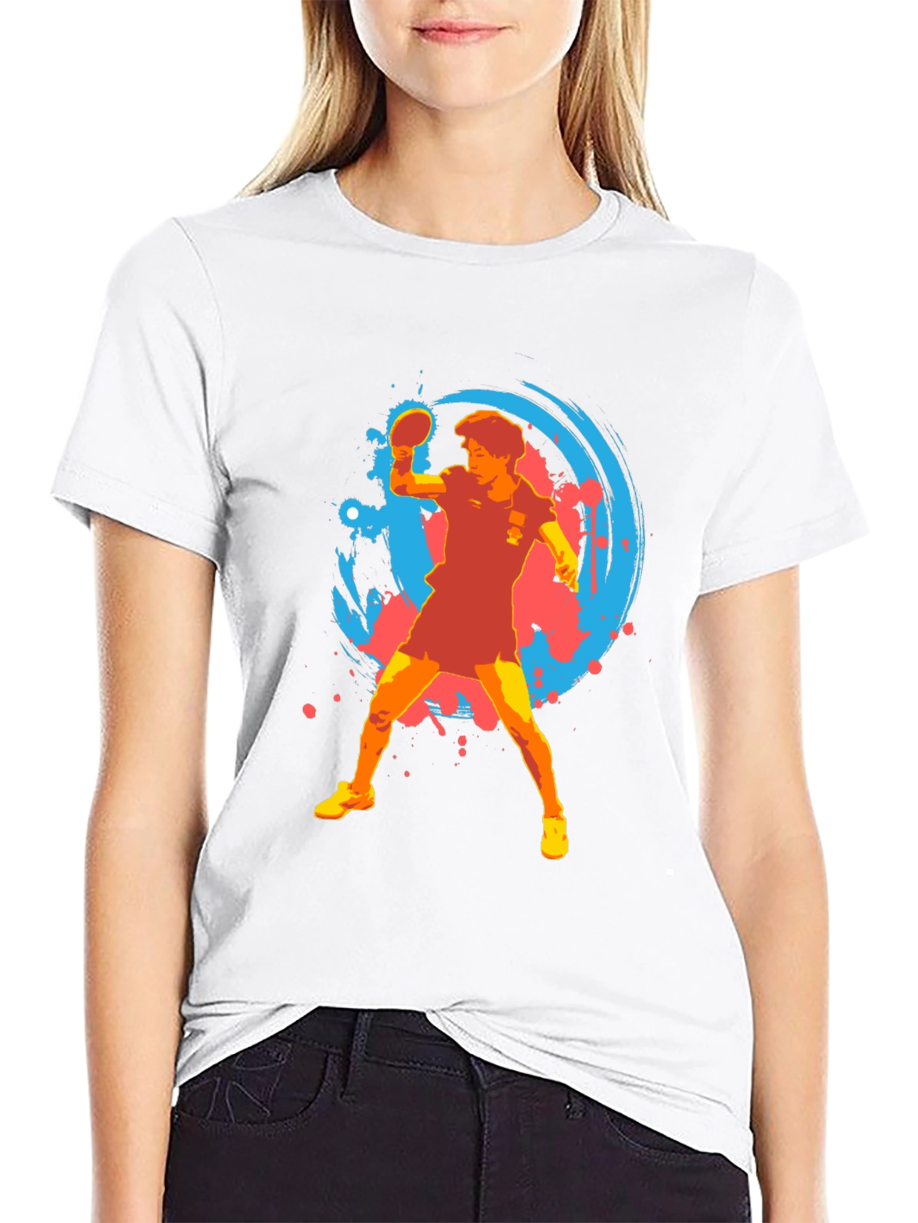 Table Tennis Player Graphic T-Shirt