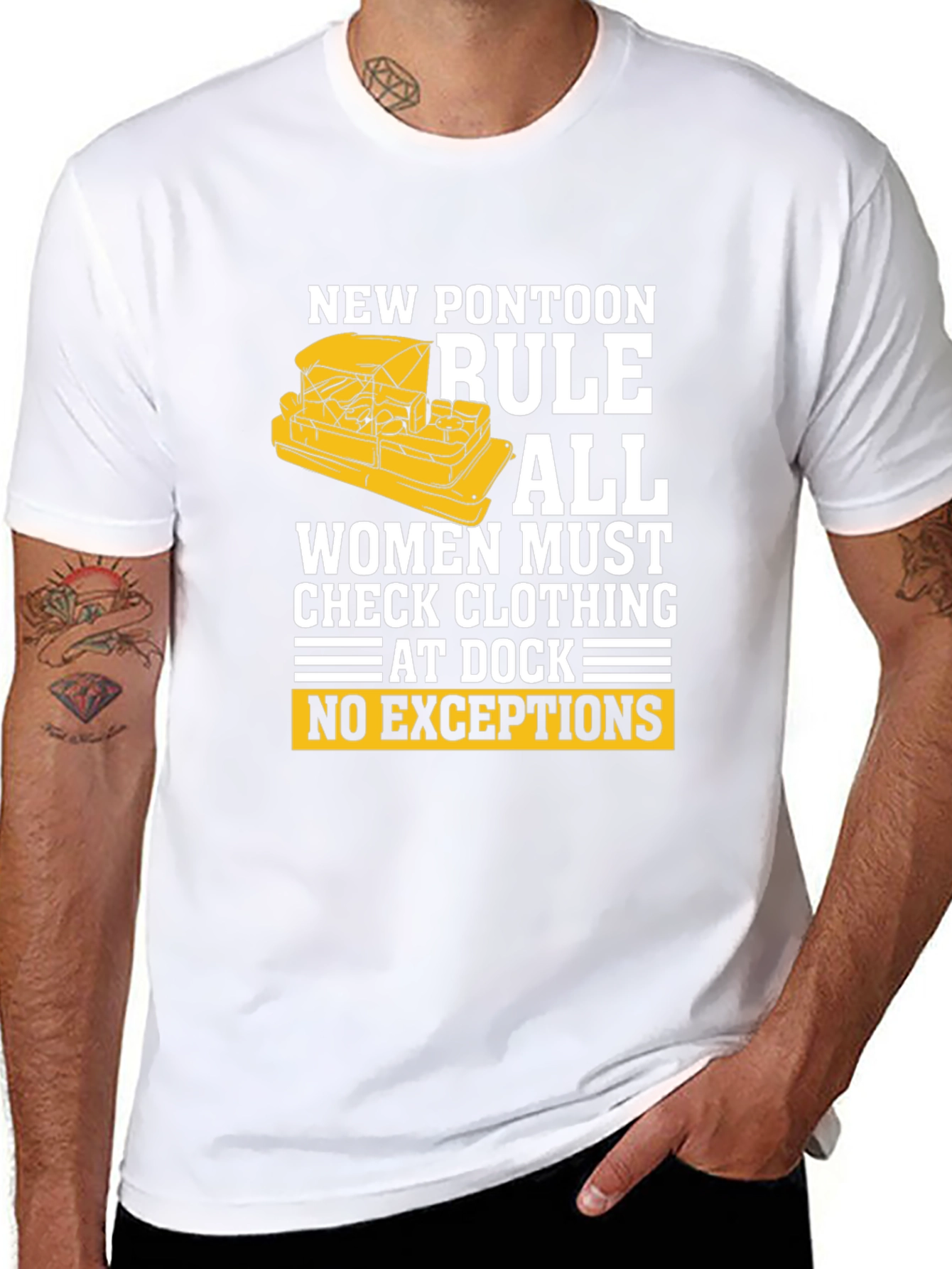 New Pontoon Rule T-Shirt - Womens Clothing Check!